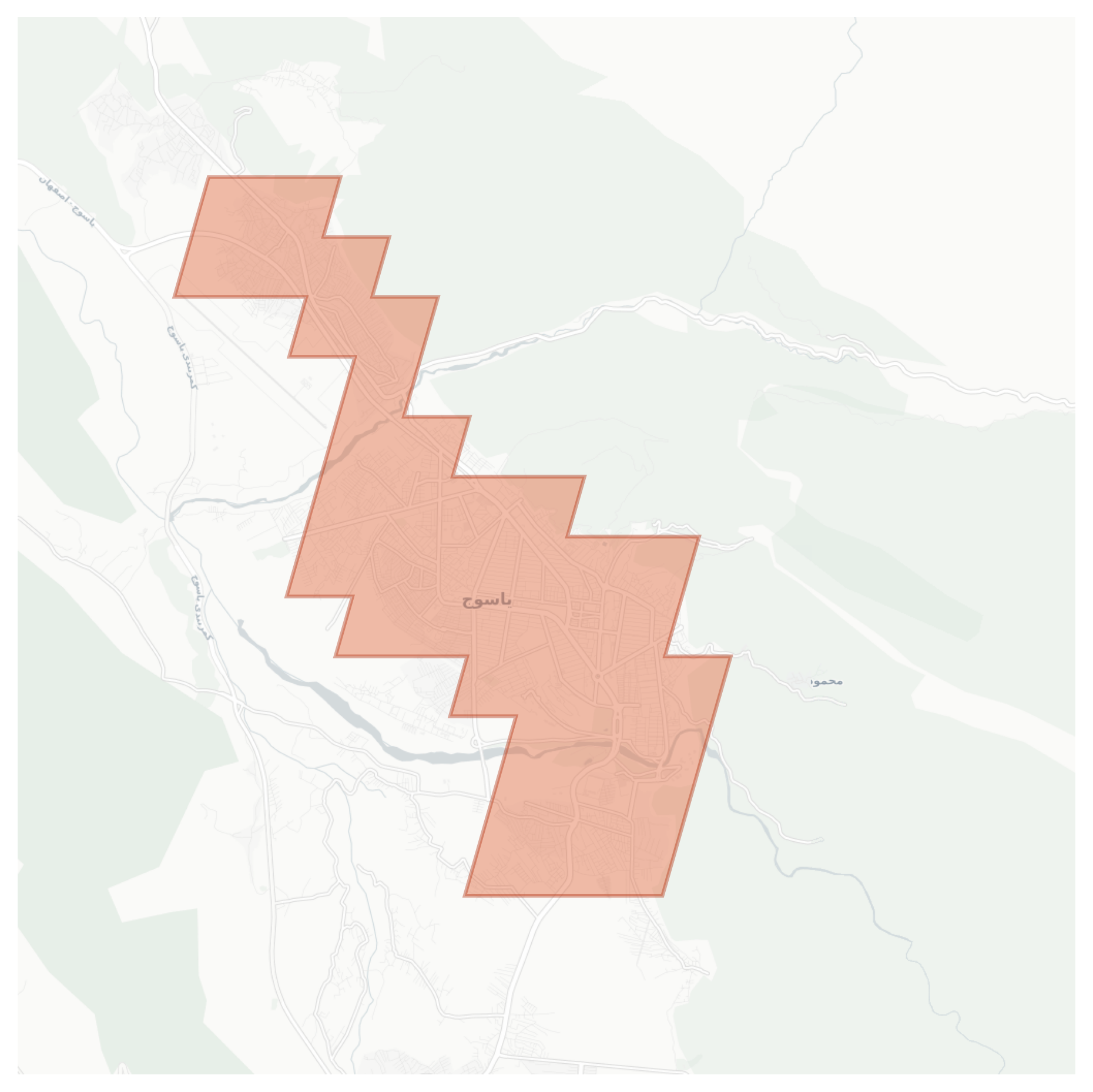 Yasuj geographic map