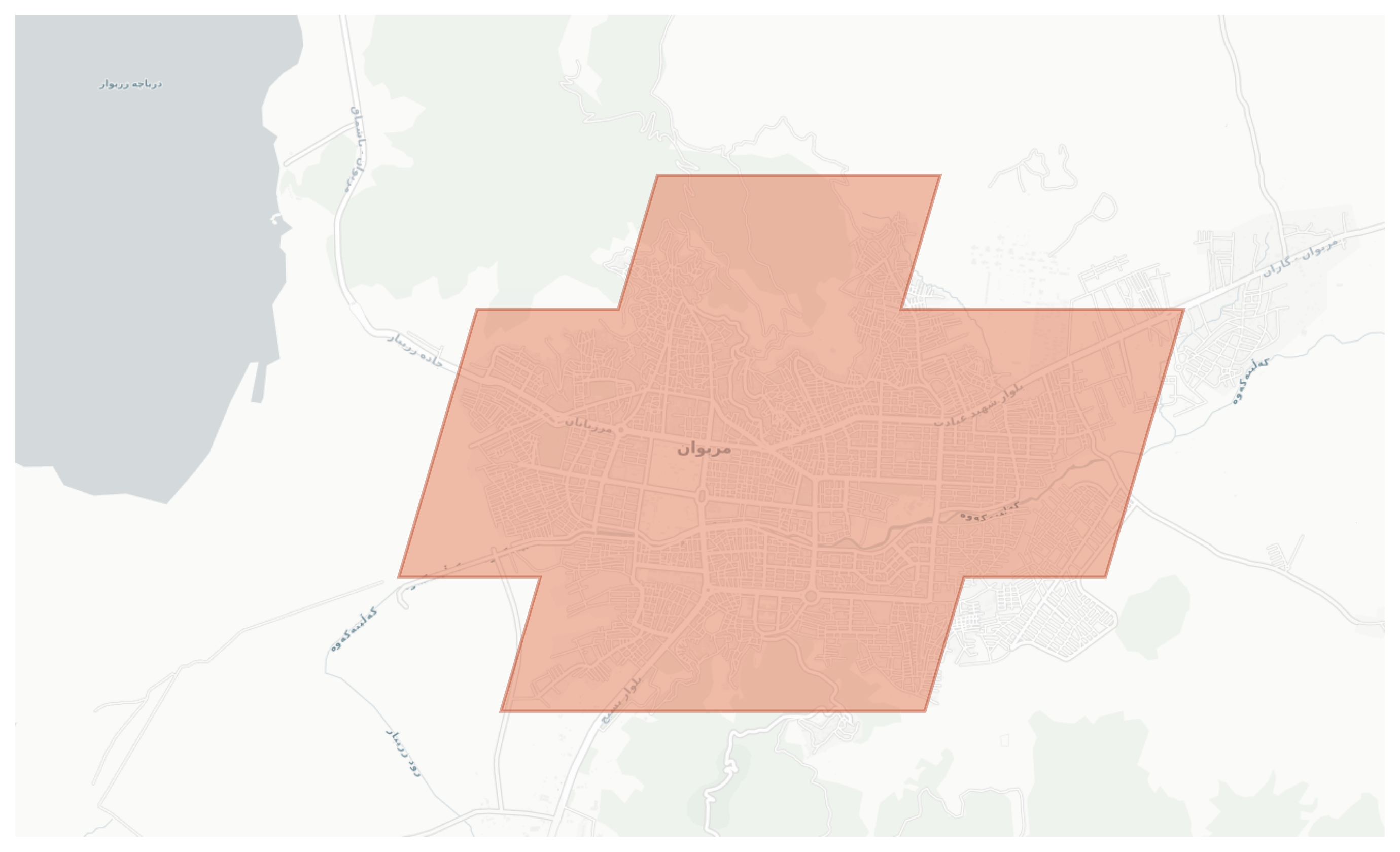 Marivan geographic map