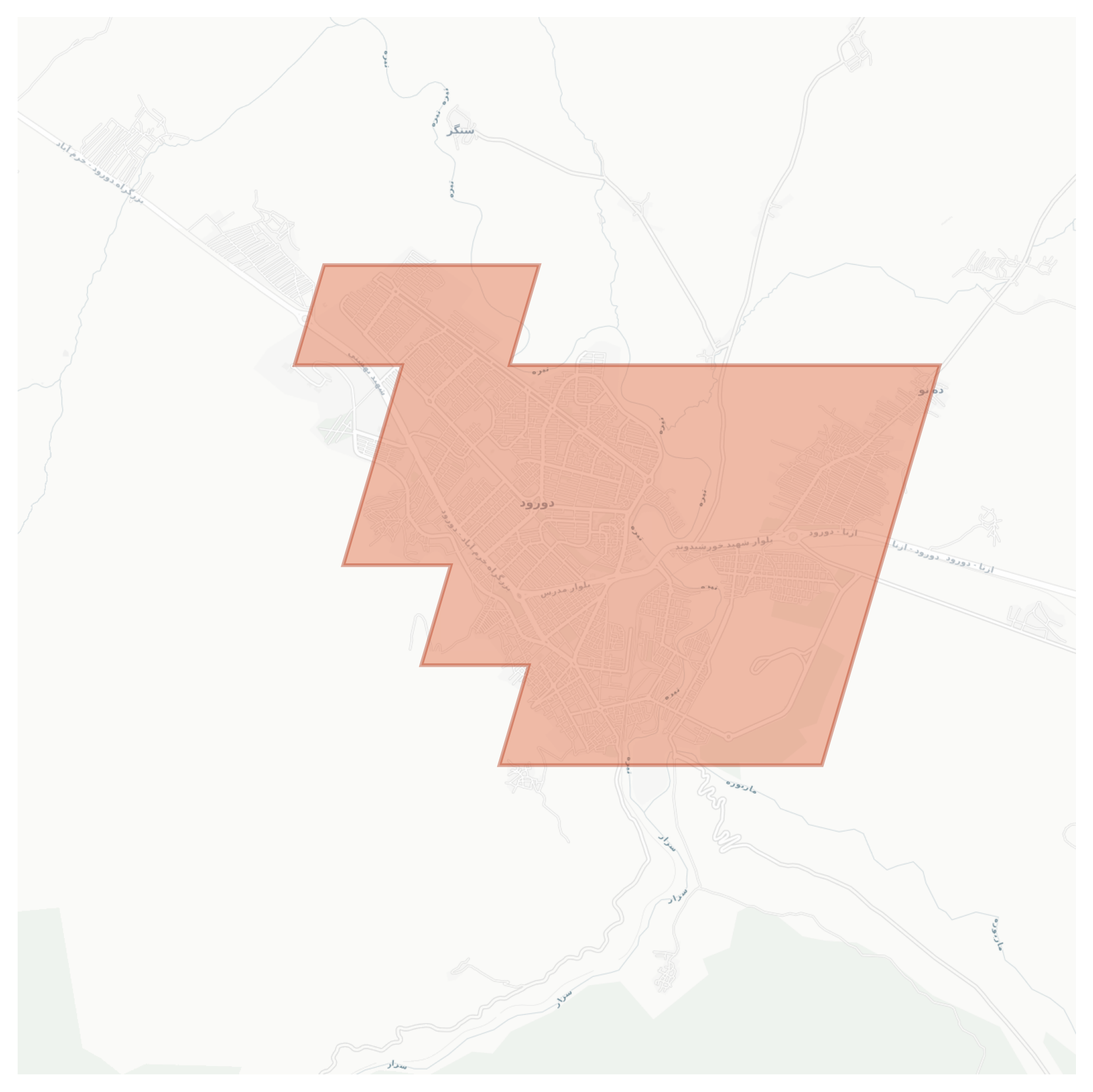 Dorud geographic map