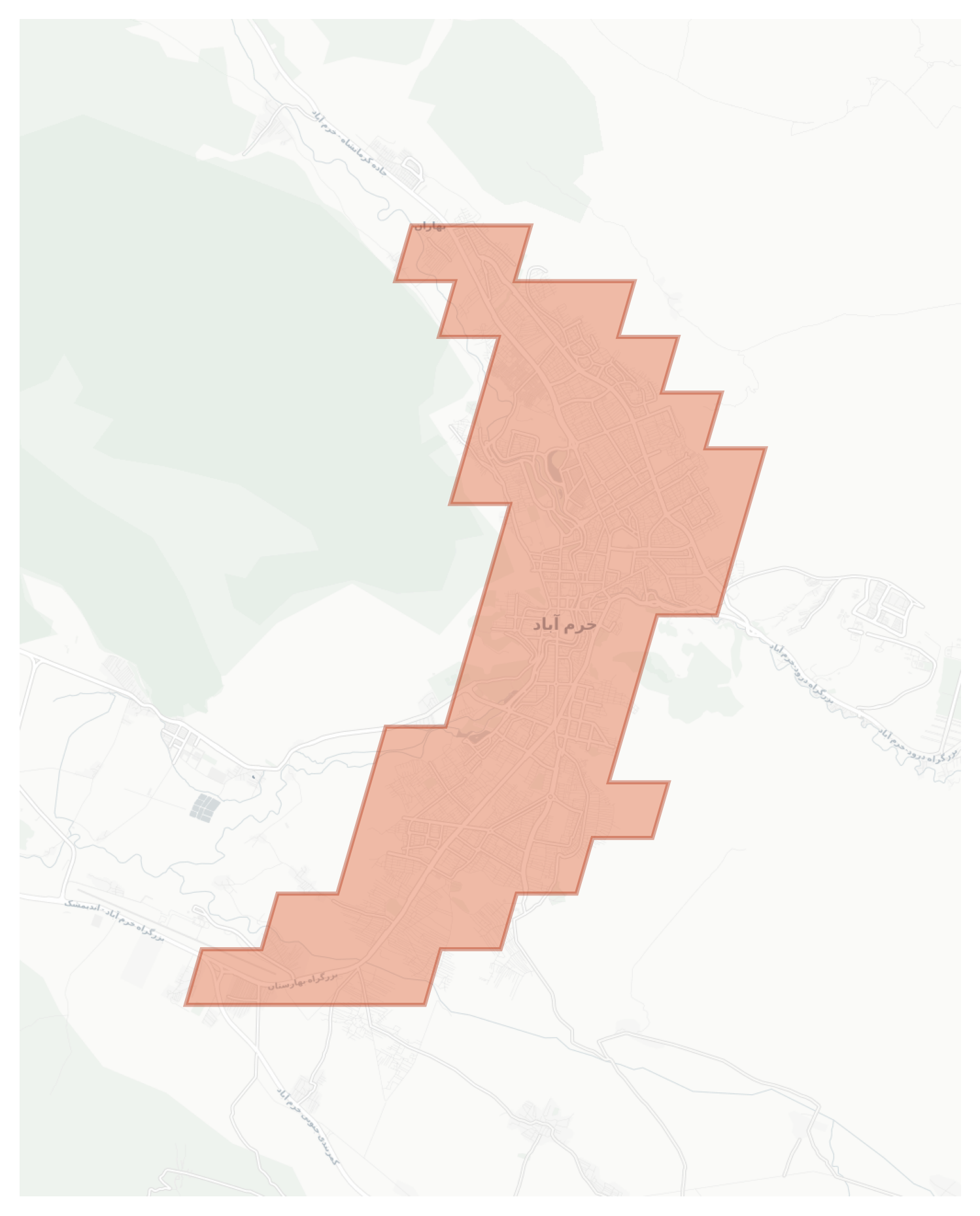Khorramabad geographic map