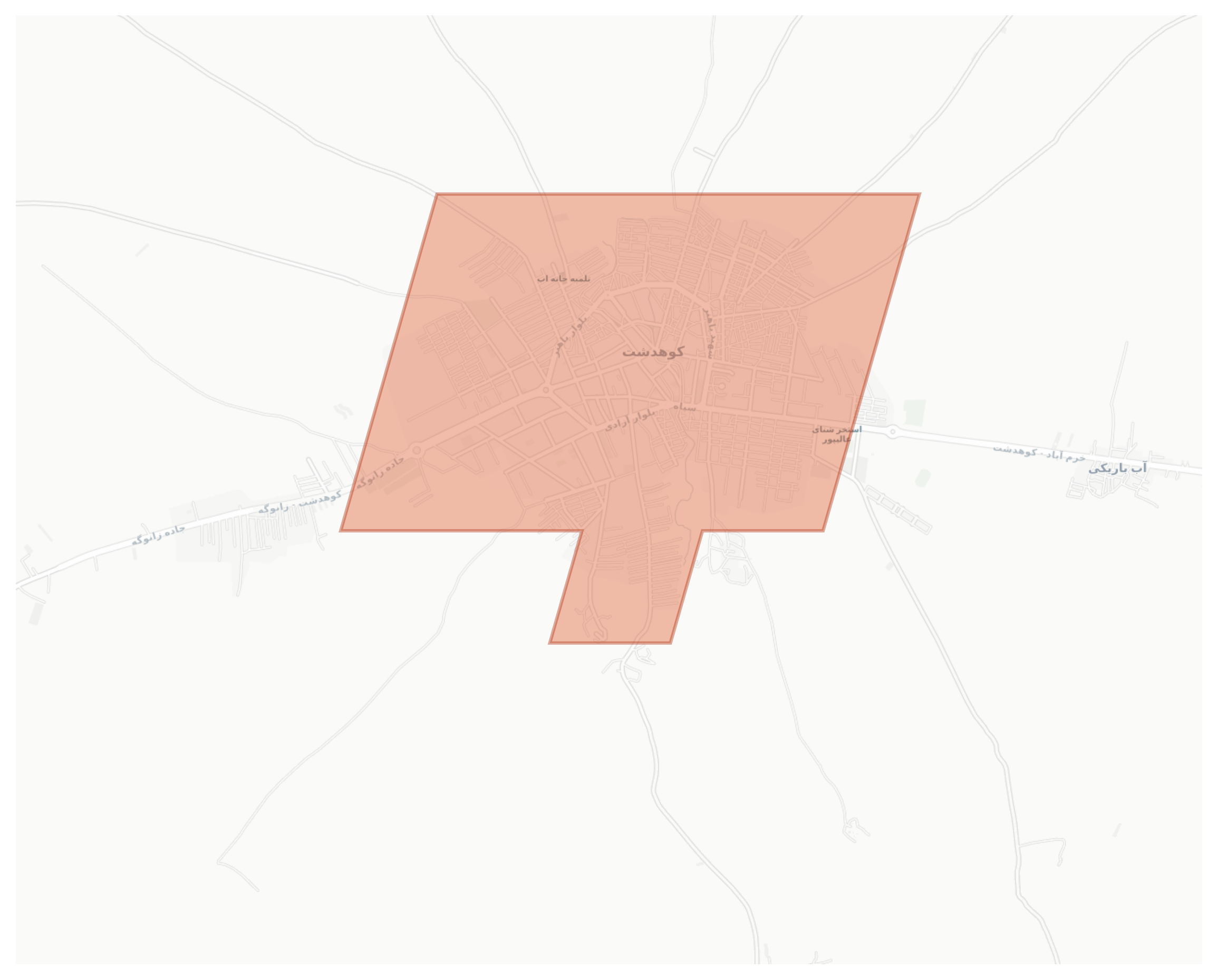 Kuhdasht geographic map