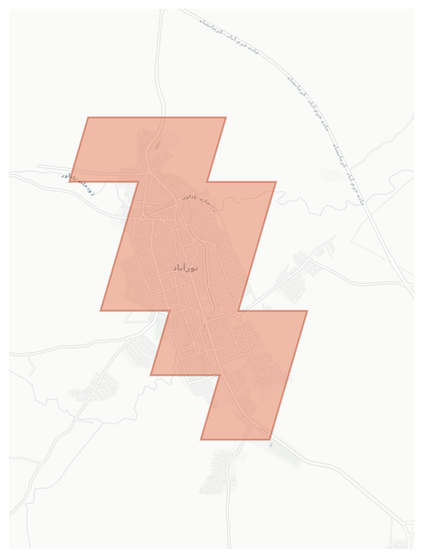 Nurabad geographic map