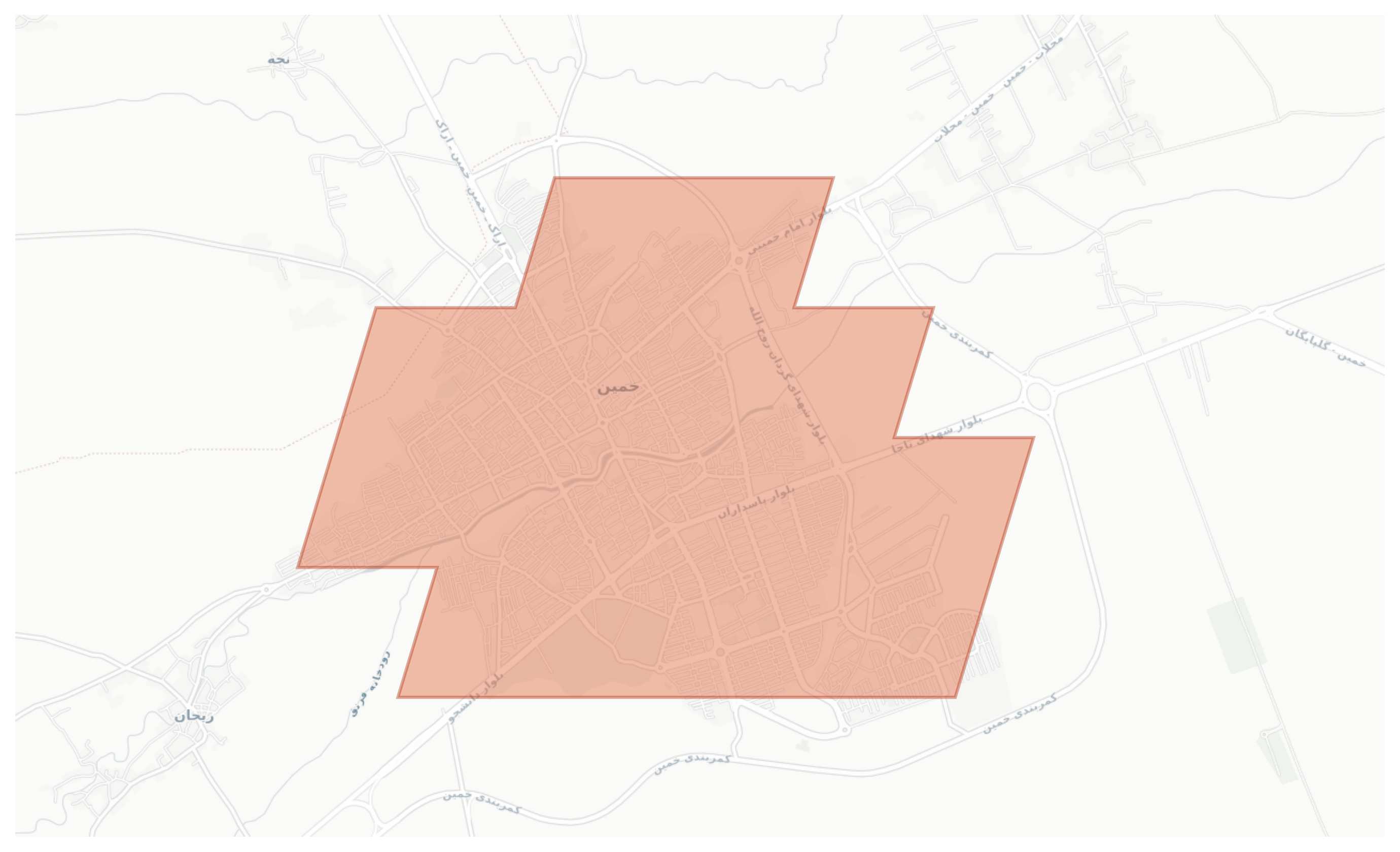 Khomein geographic map