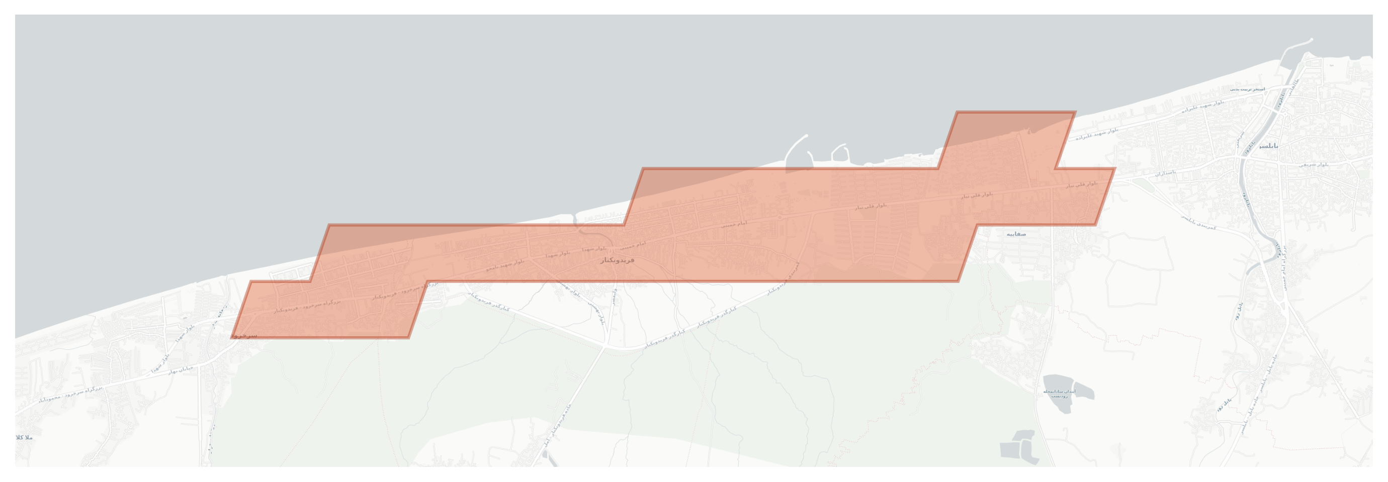 Fereydunkenar geographic map