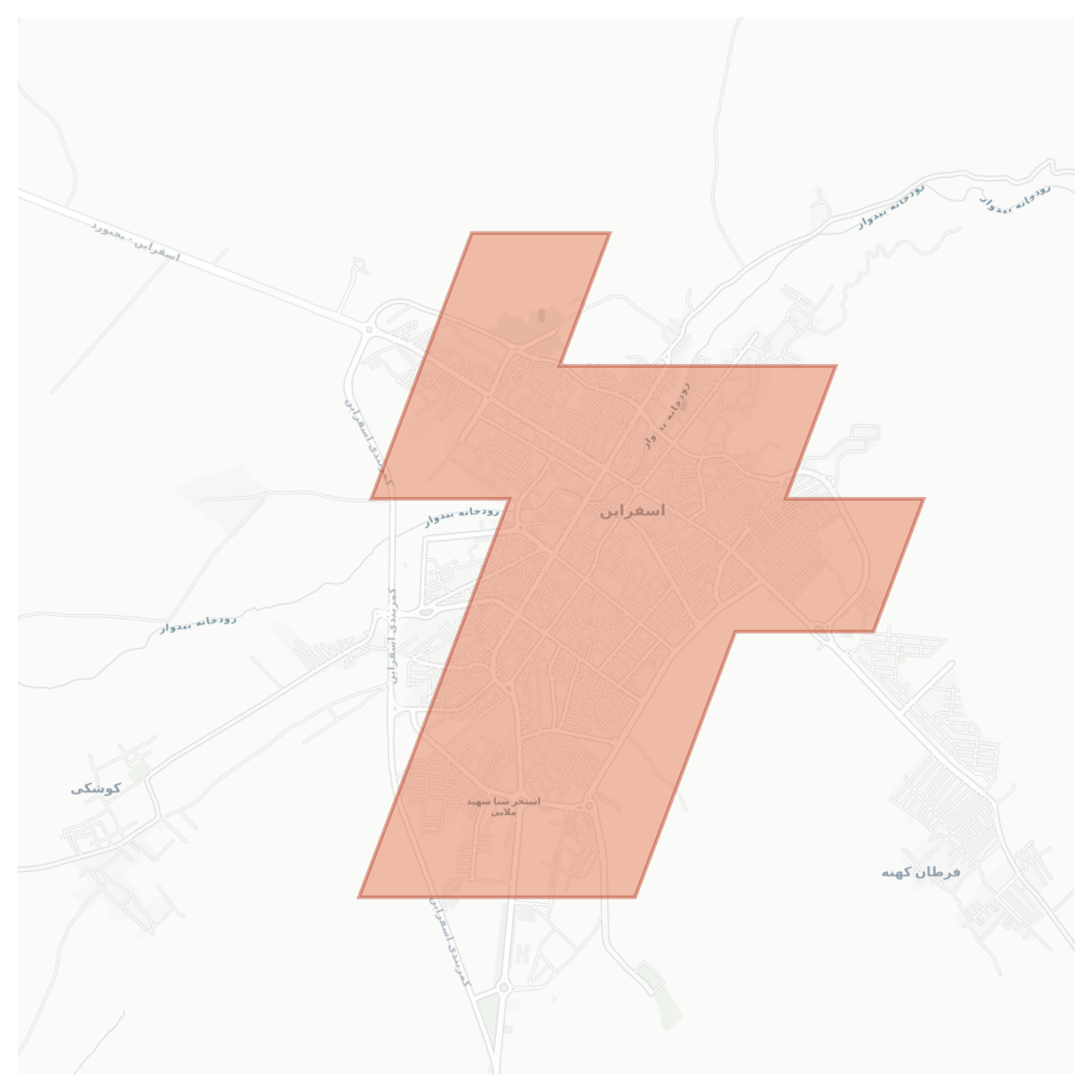 Esfarayen geographic map