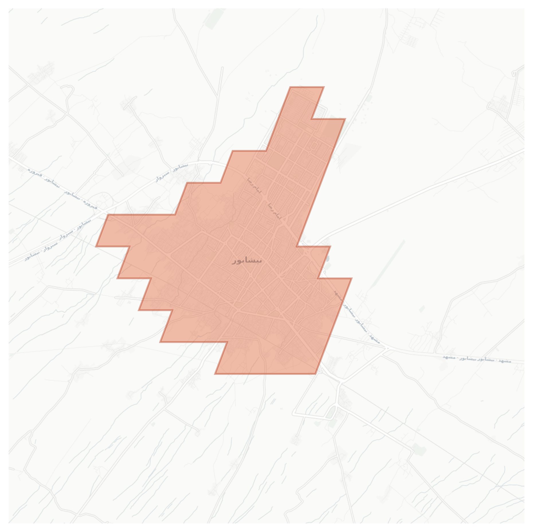 Neyshabur geographic map
