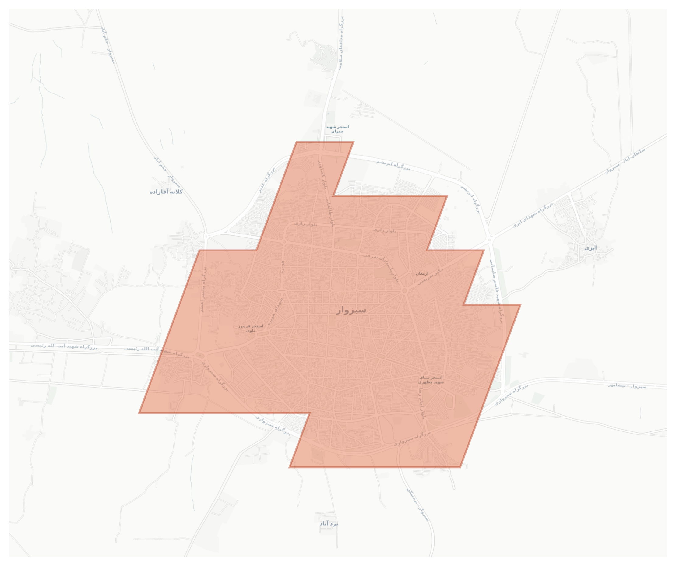 Sabzevar geographic map