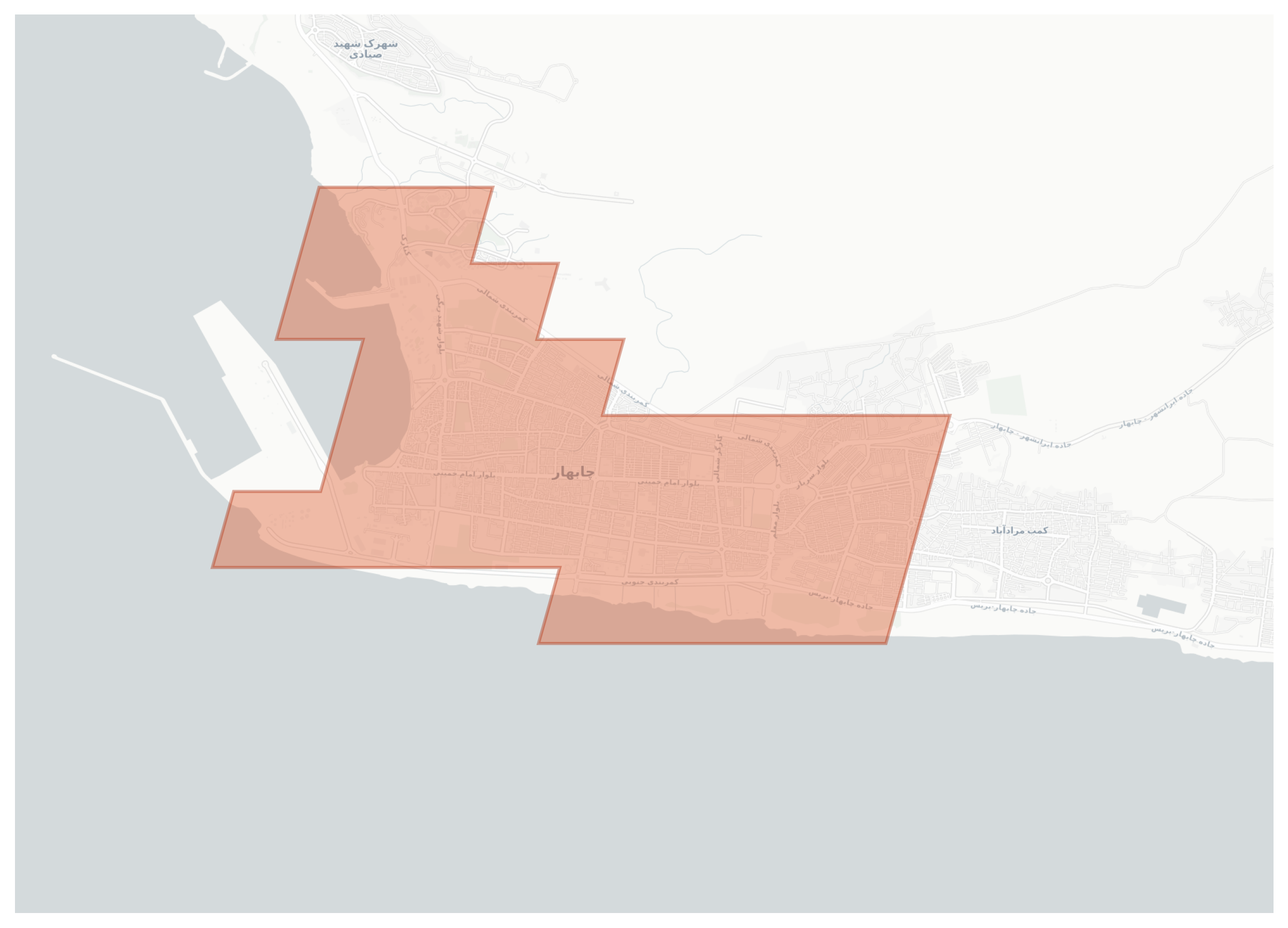 Chabahar geographic map