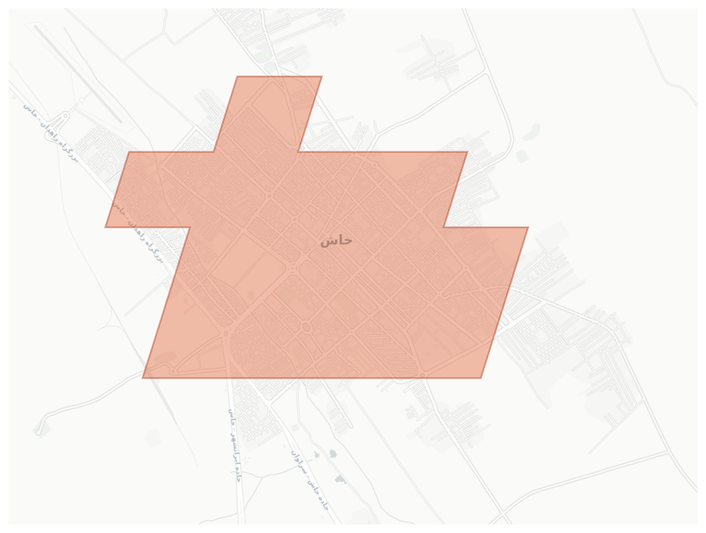 Khash geographic map