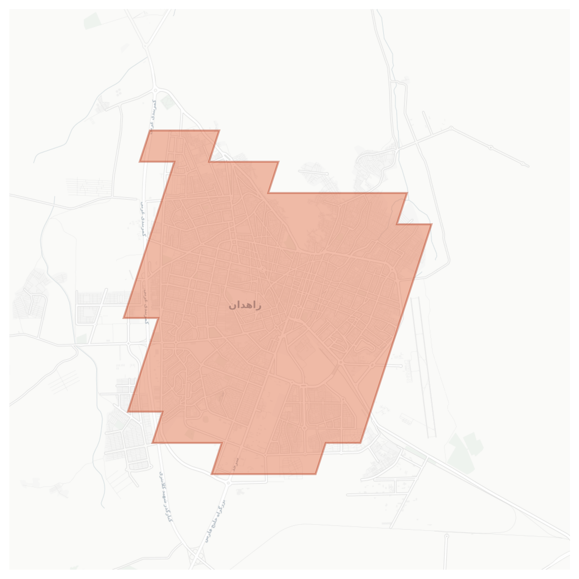 Zahedan geographic map