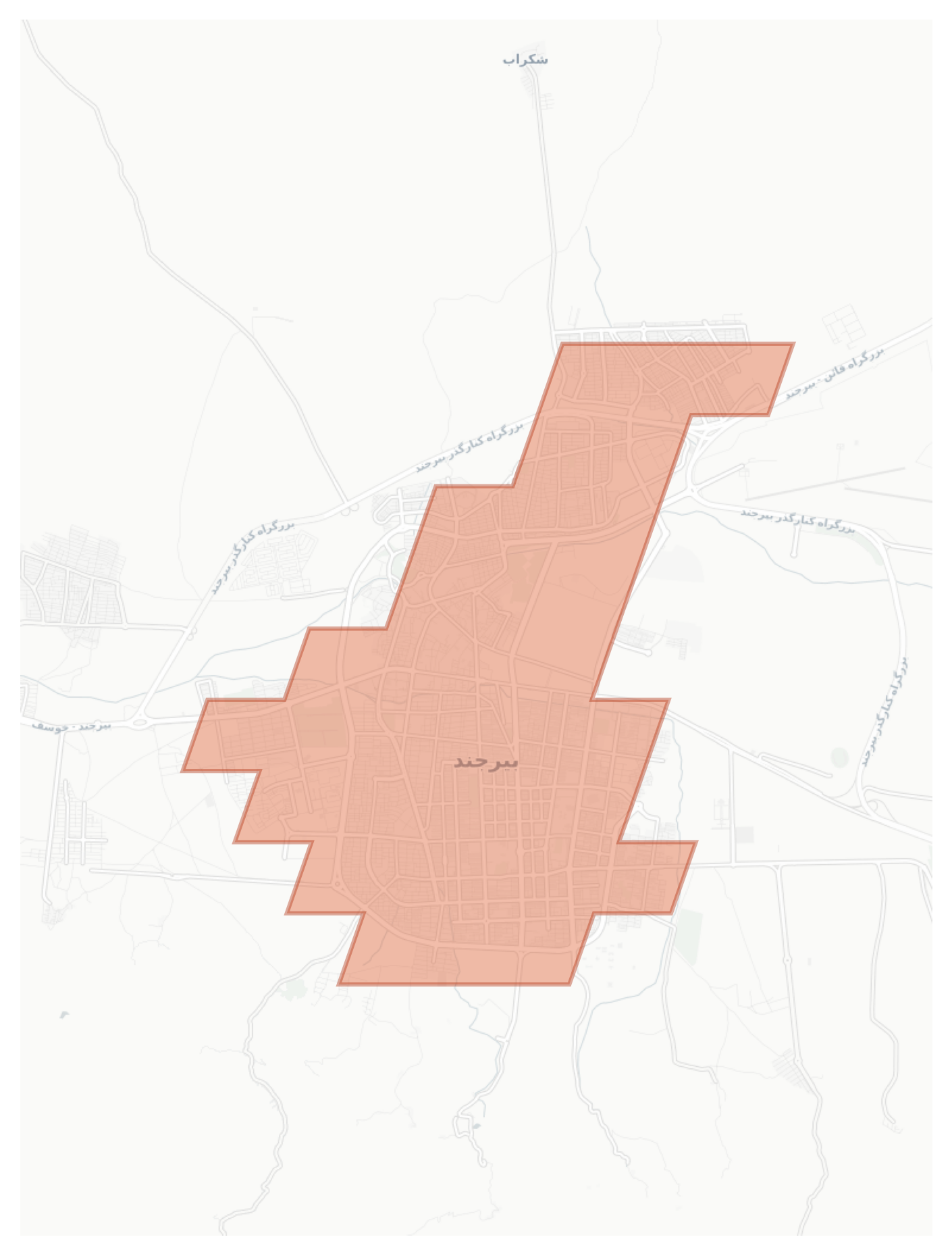 Birjand geographic map