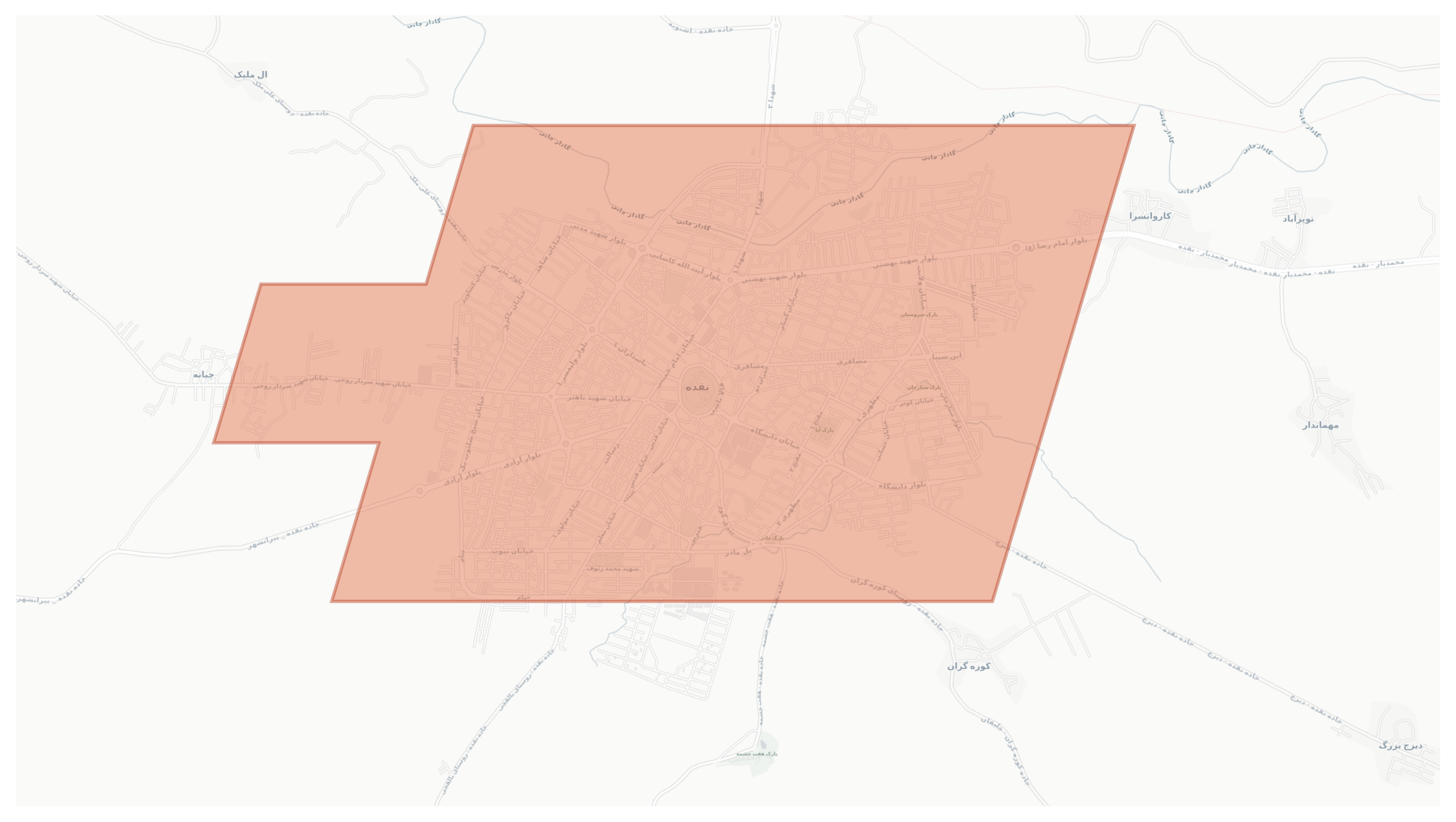 Naghadeh geographic map