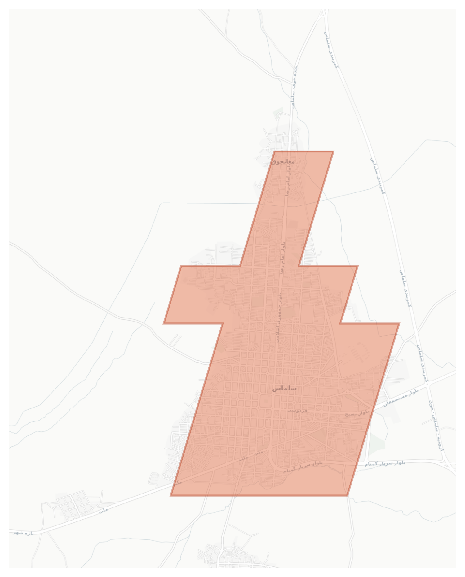 Salmas geographic map