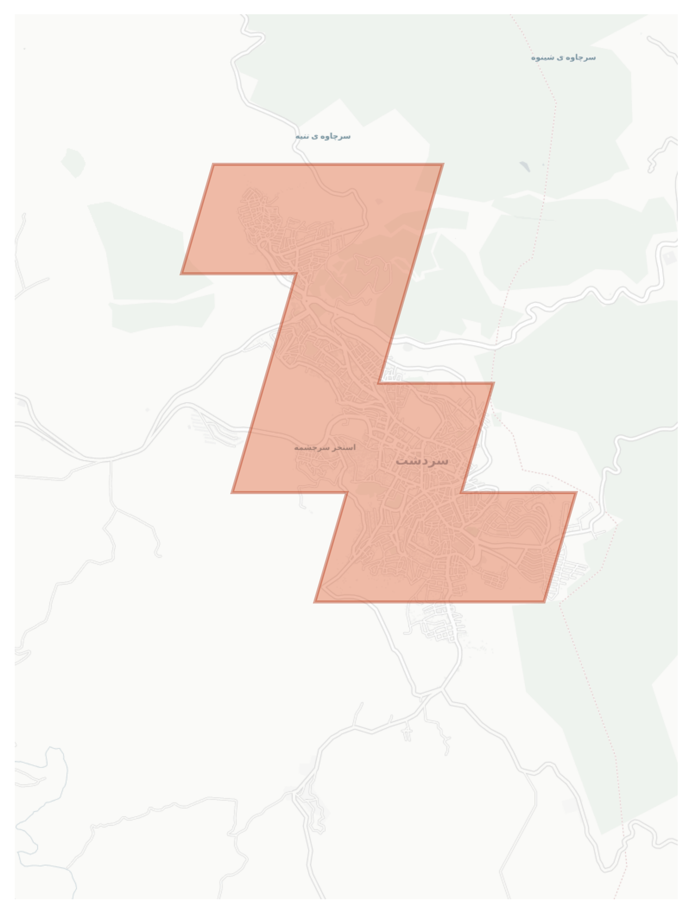 Sardasht geographic map