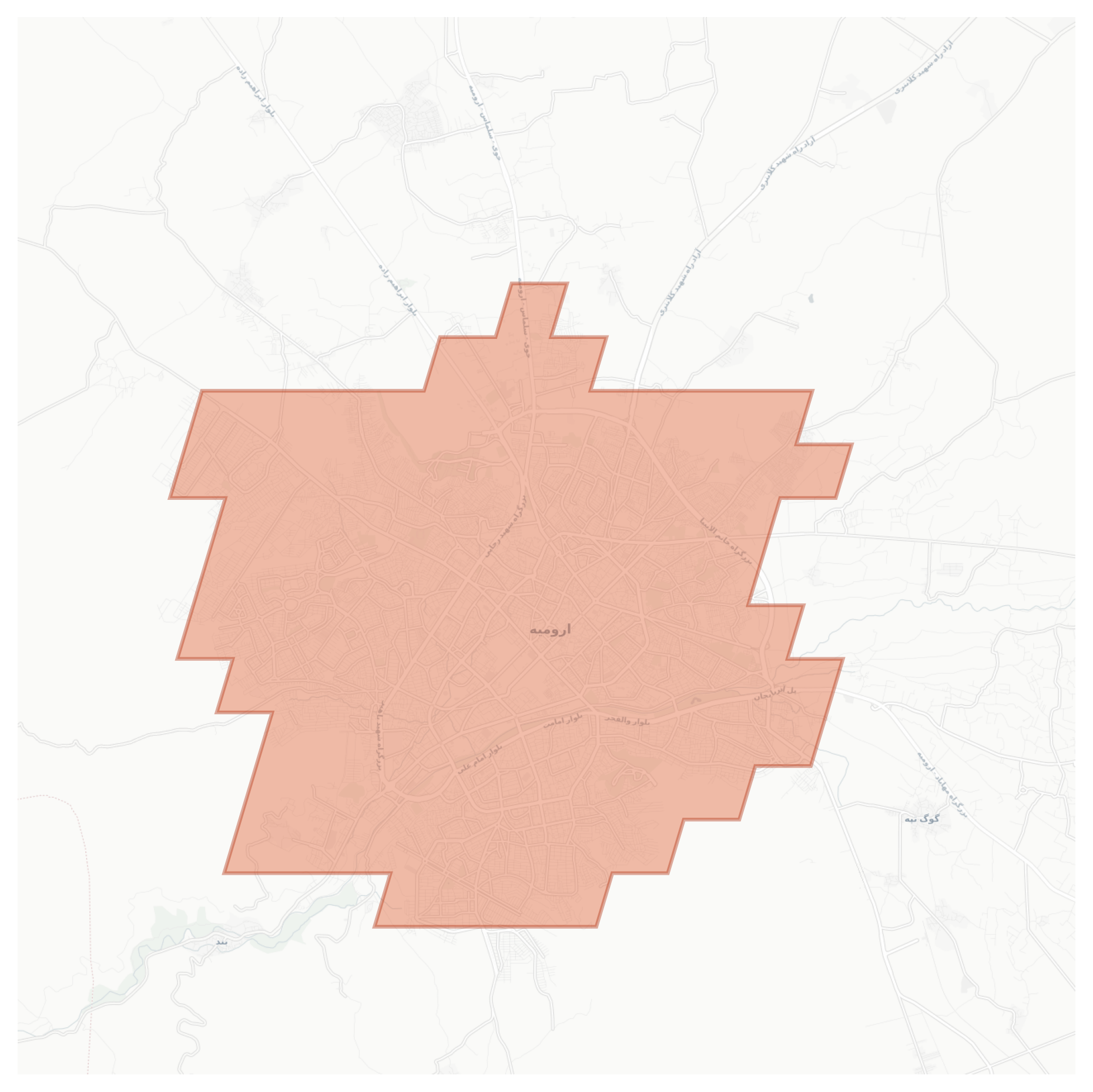 Urmia geographic map
