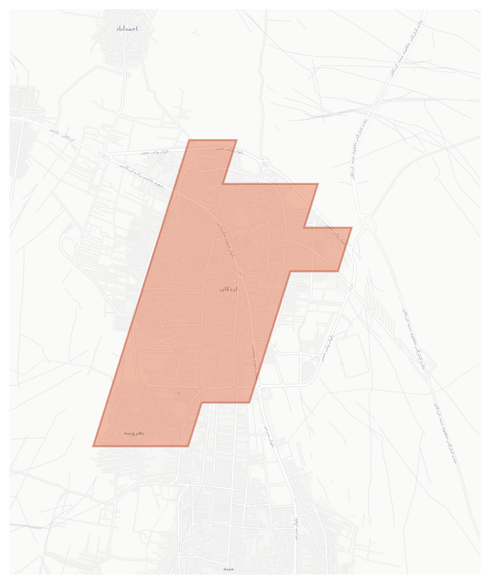 Ardakan geographic map