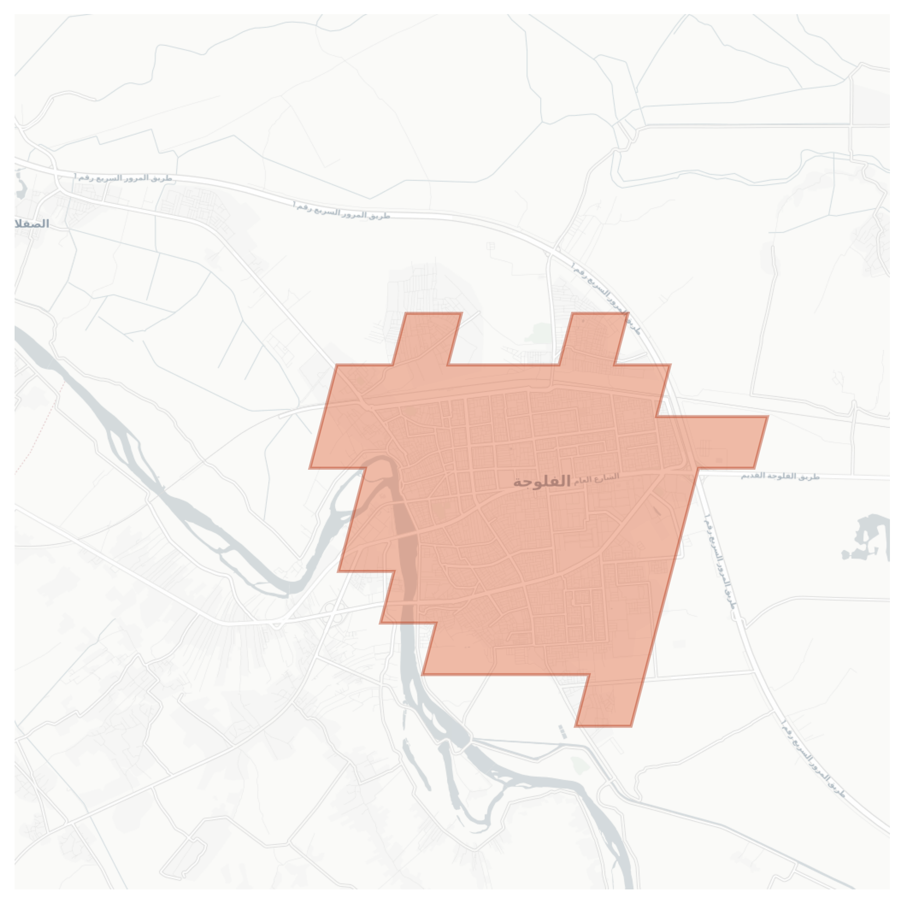 Fallujah geographic map