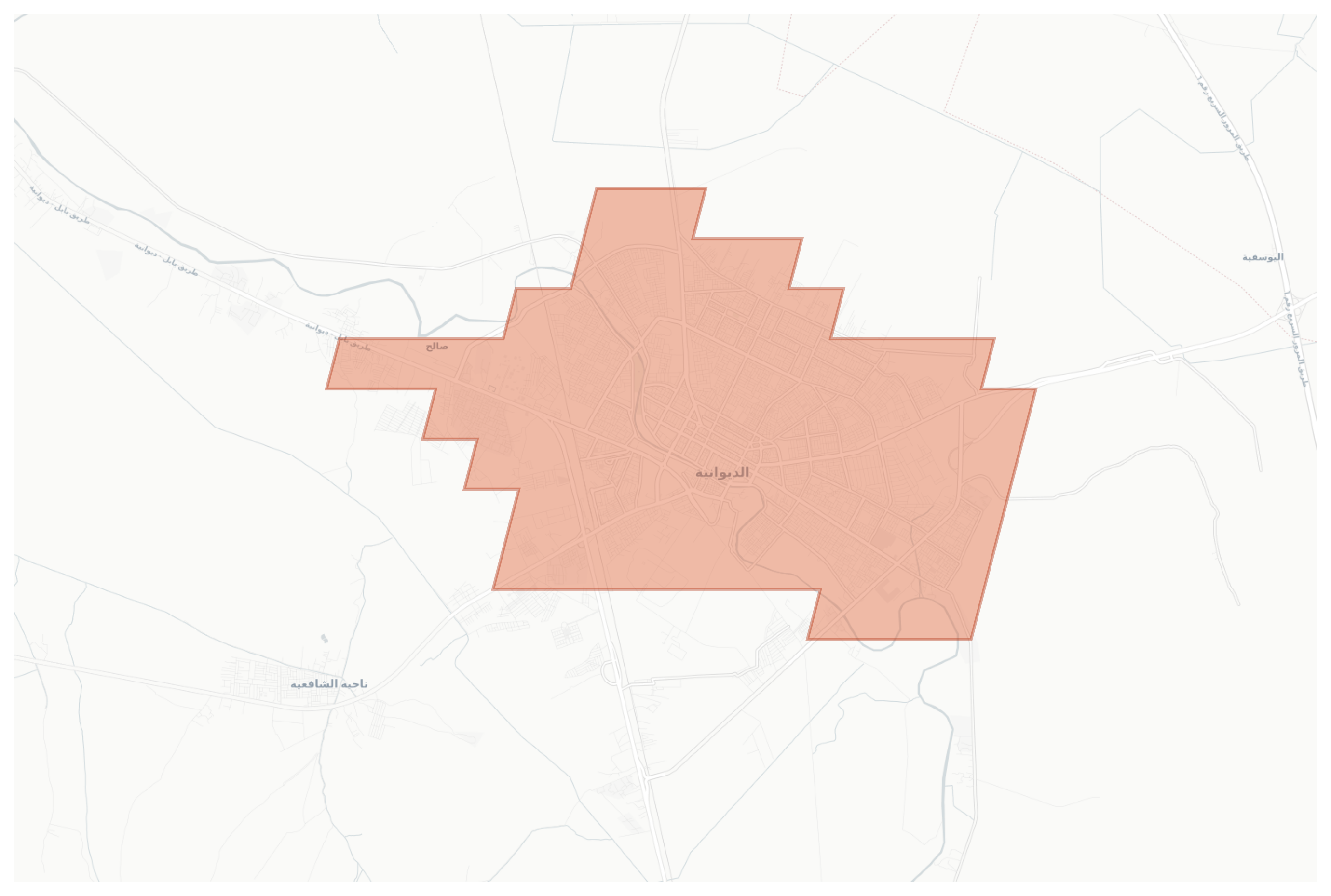Ad Diwaniyah geographic map