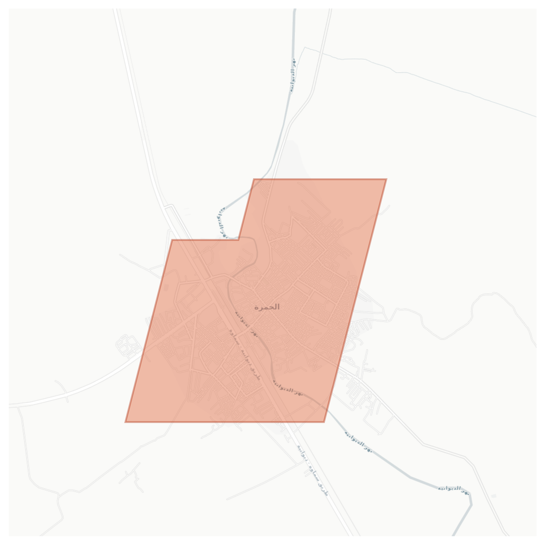 Al Hamzah geographic map