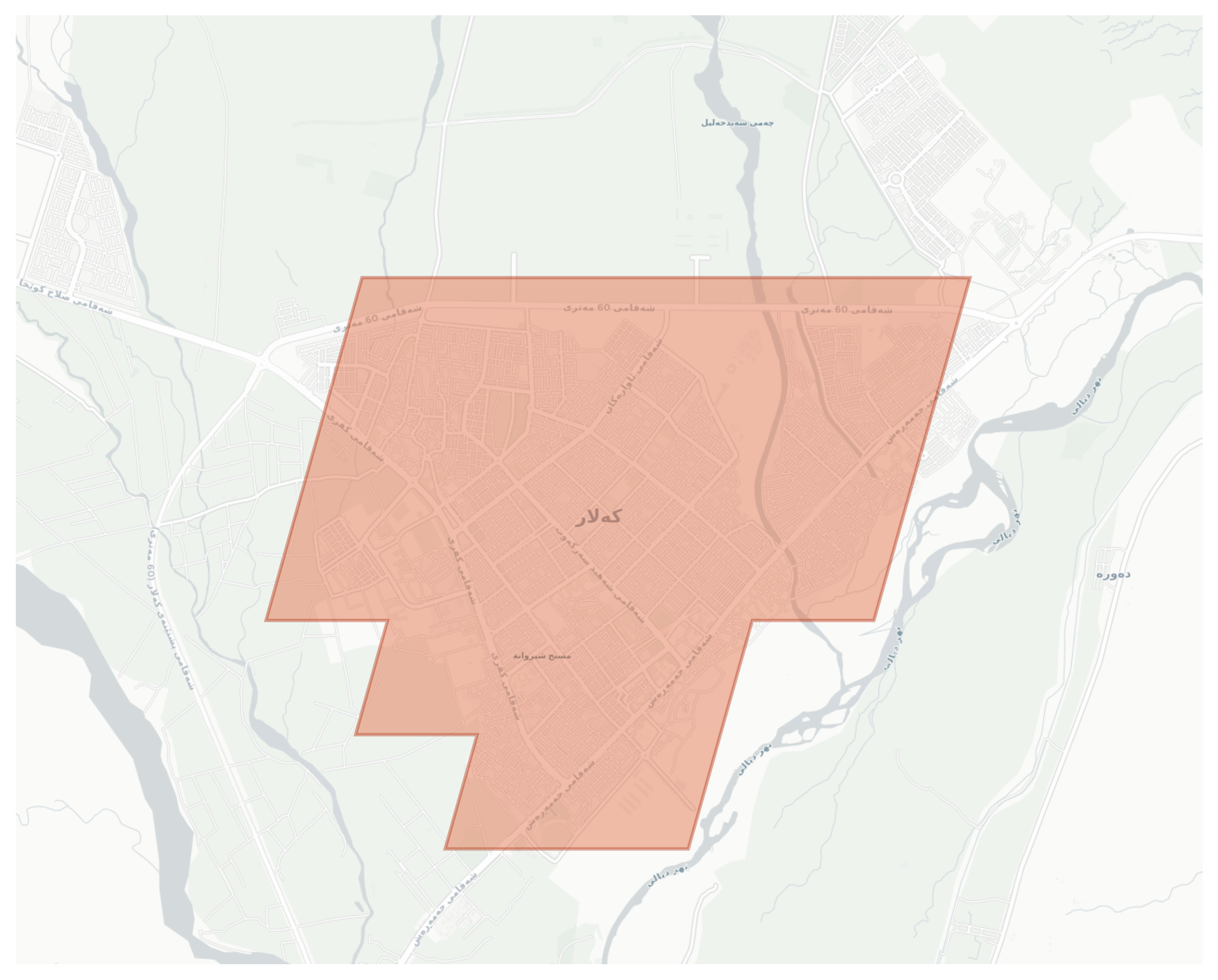 Kalar geographic map