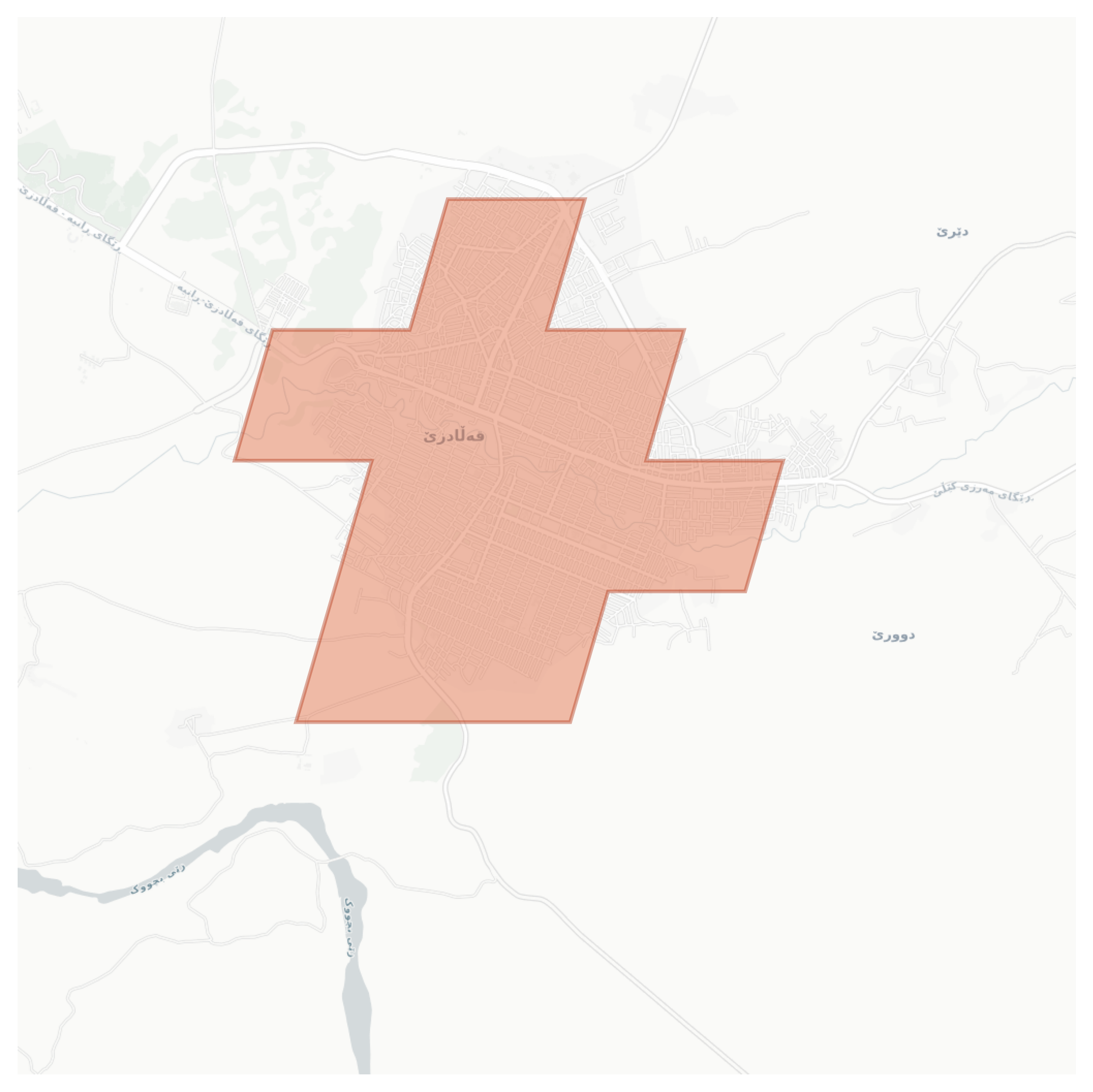 Qaladiza geographic map