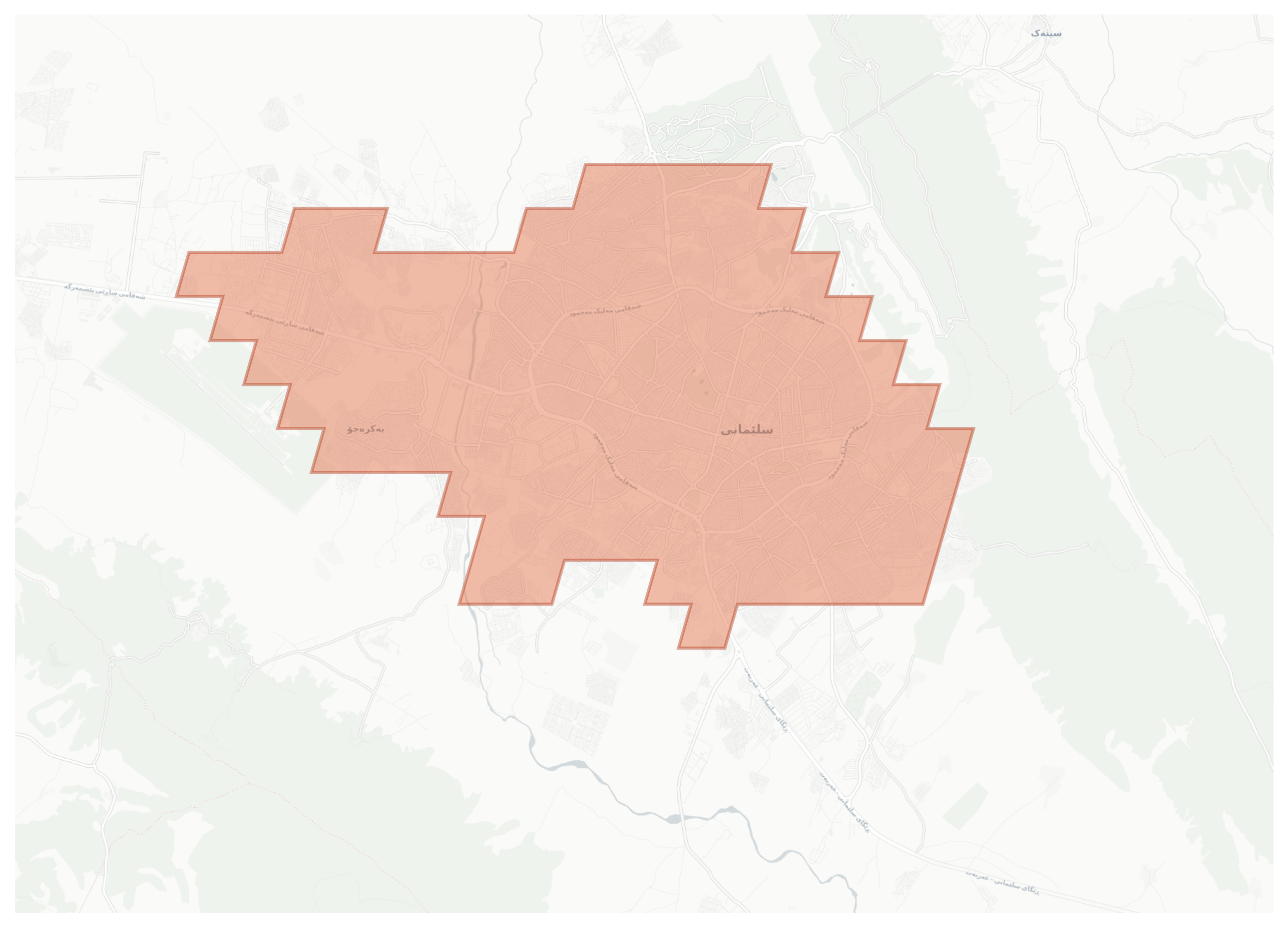 Sulaymaniyah geographic map