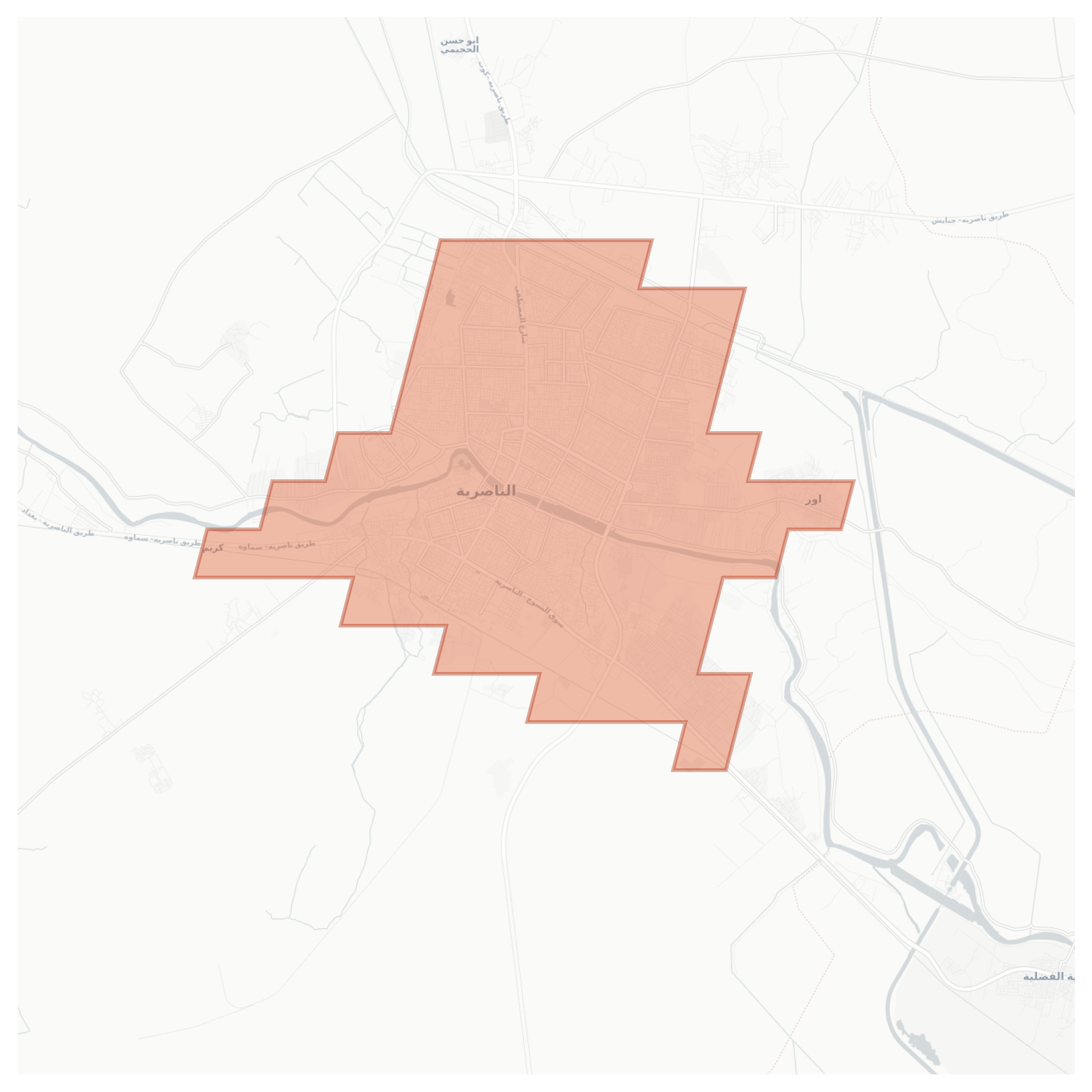Nasiriyah geographic map