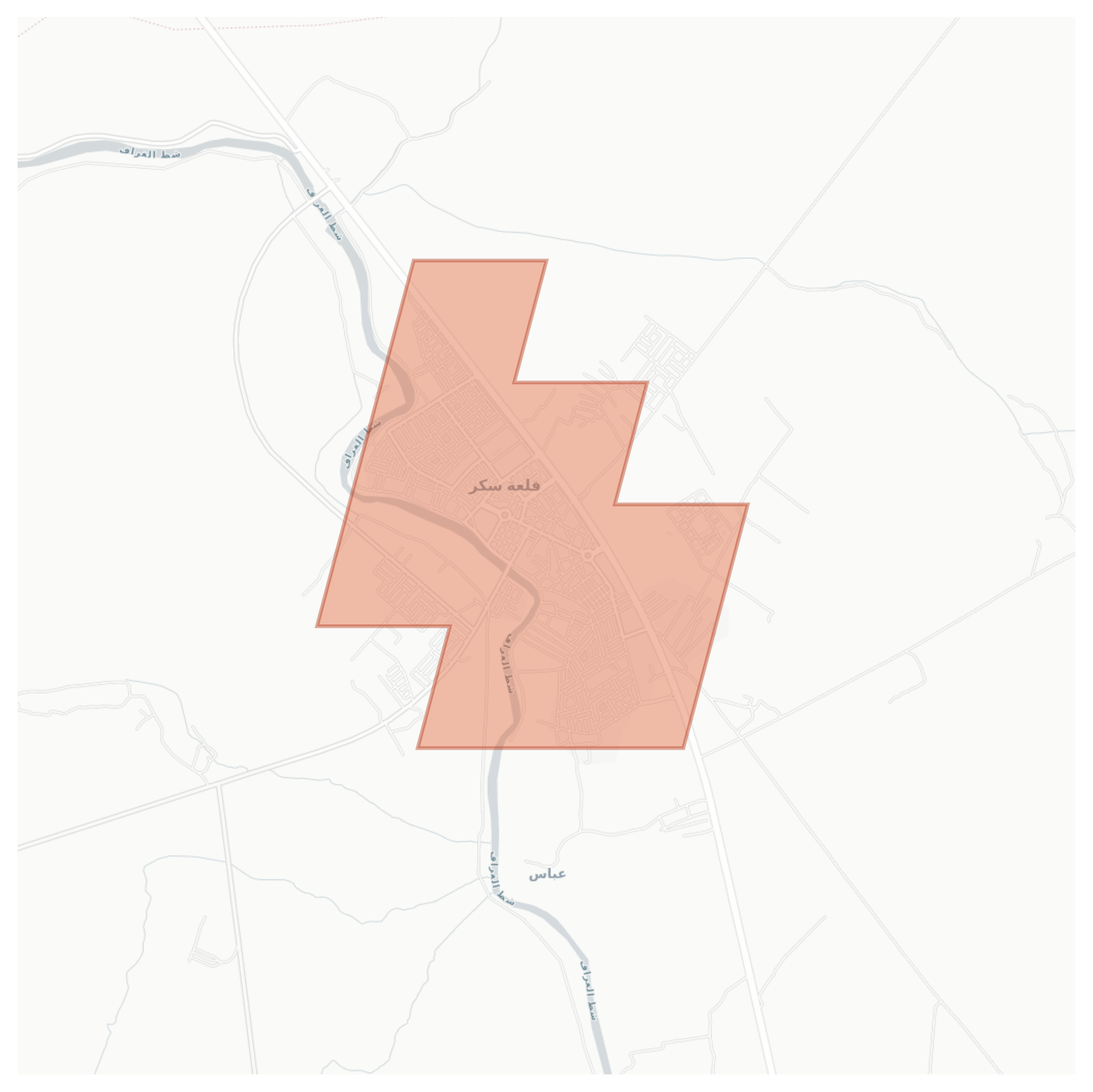 Qalat Sukkar geographic map