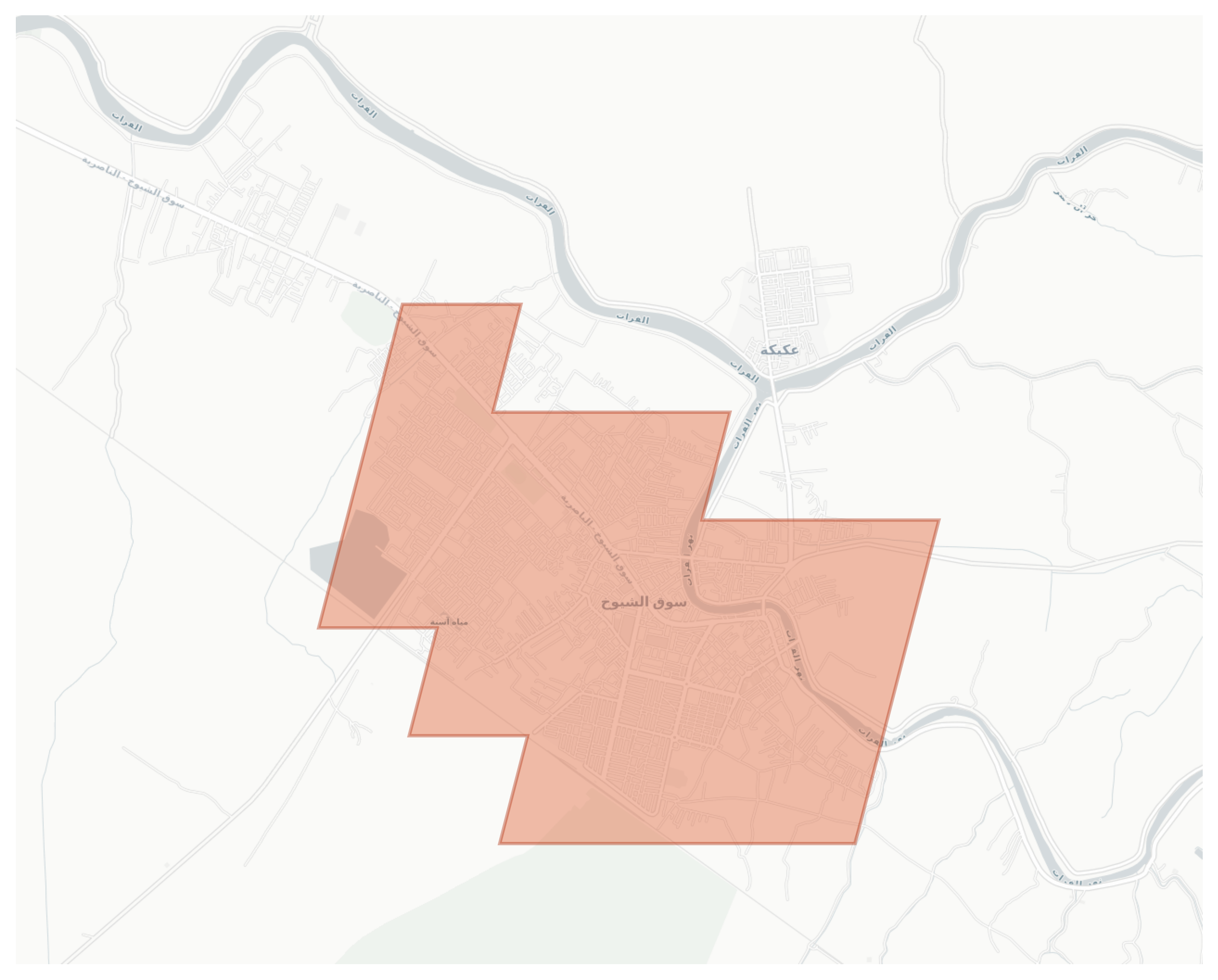 Suq al Shyukh geographic map