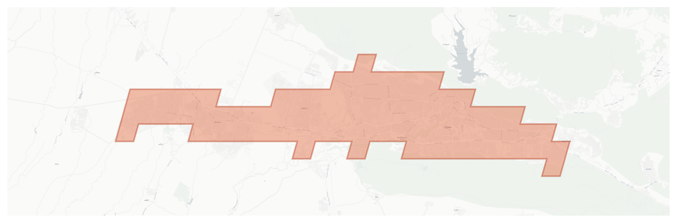 Duhok geographic map