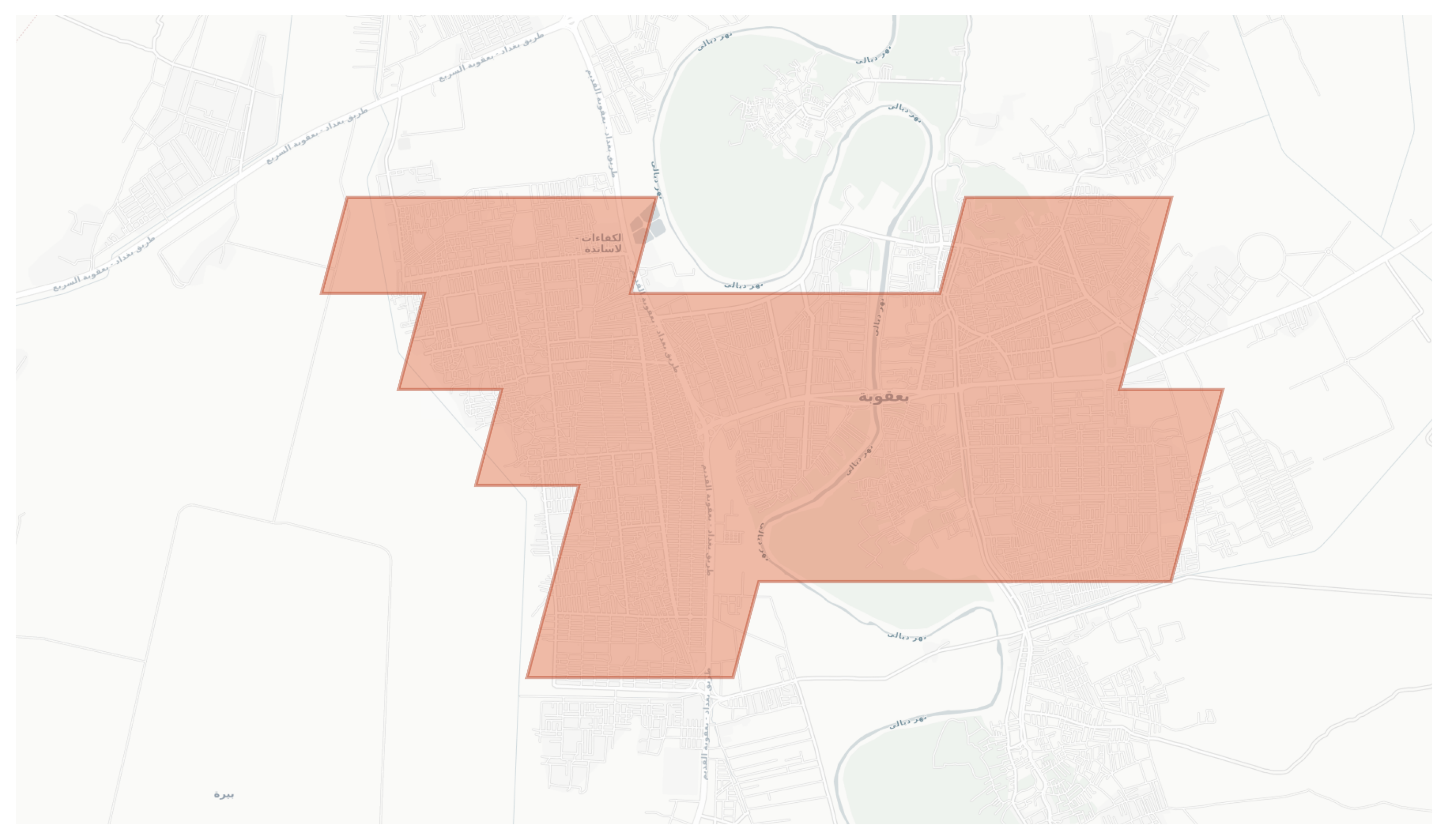 Baqubah geographic map