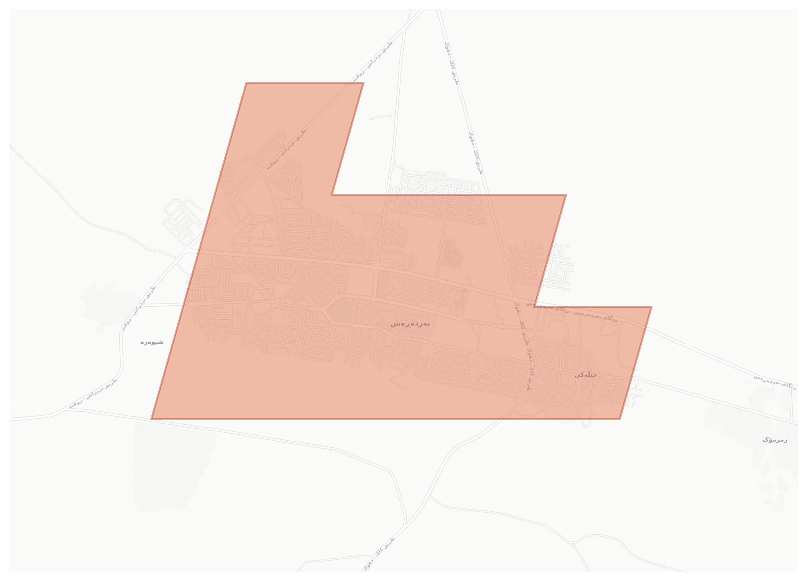 Bardarash geographic map