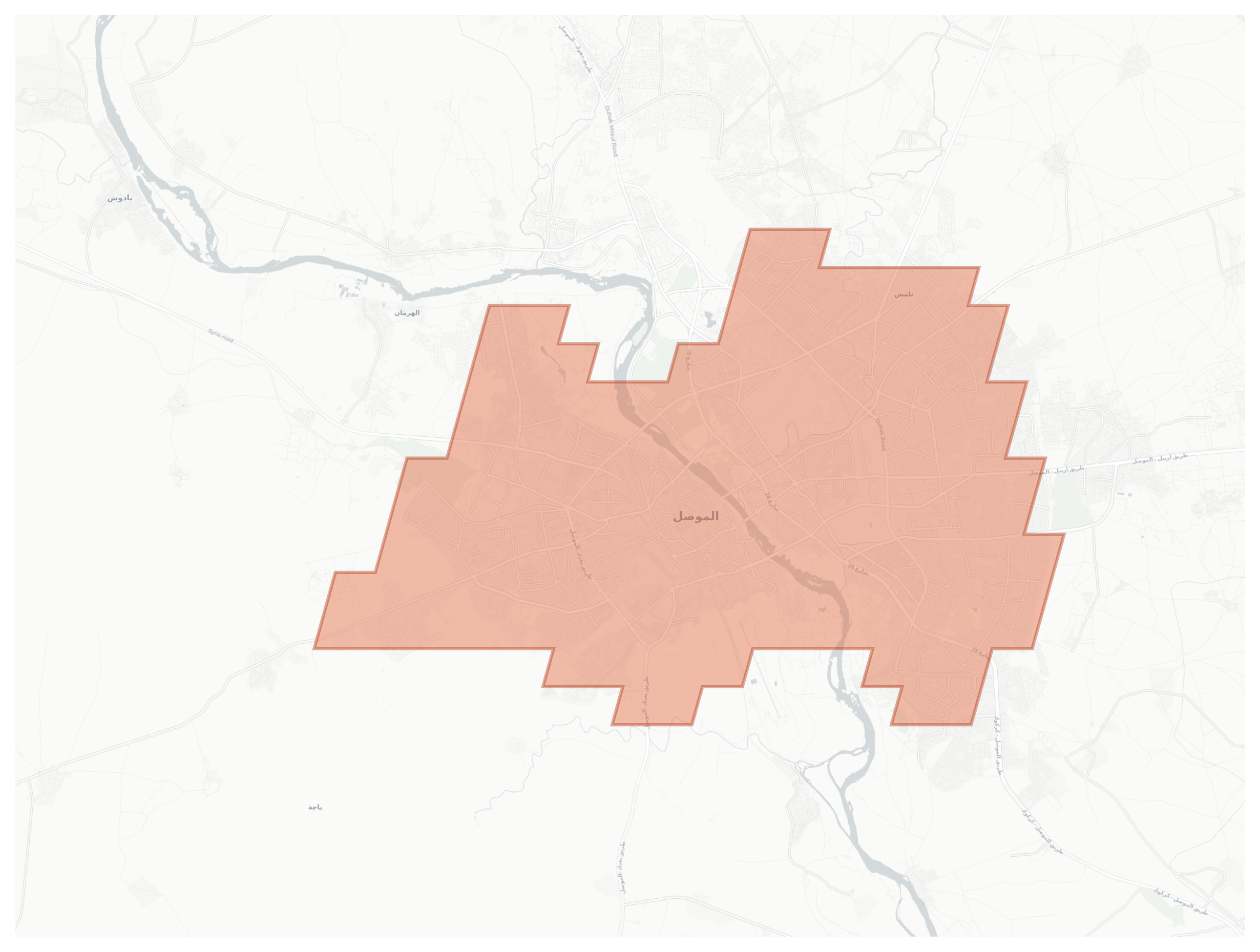 Mosul geographic map