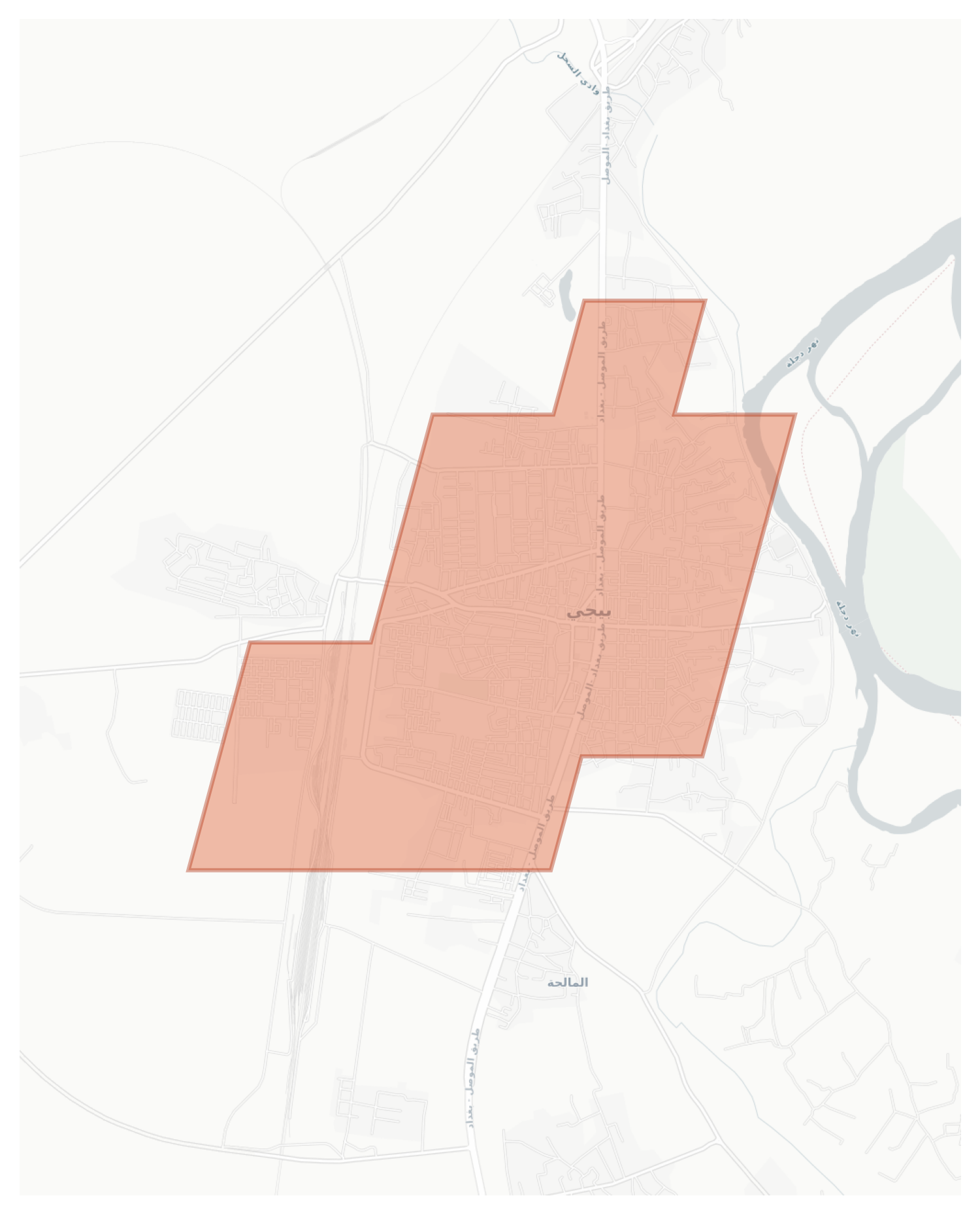 Baiji geographic map