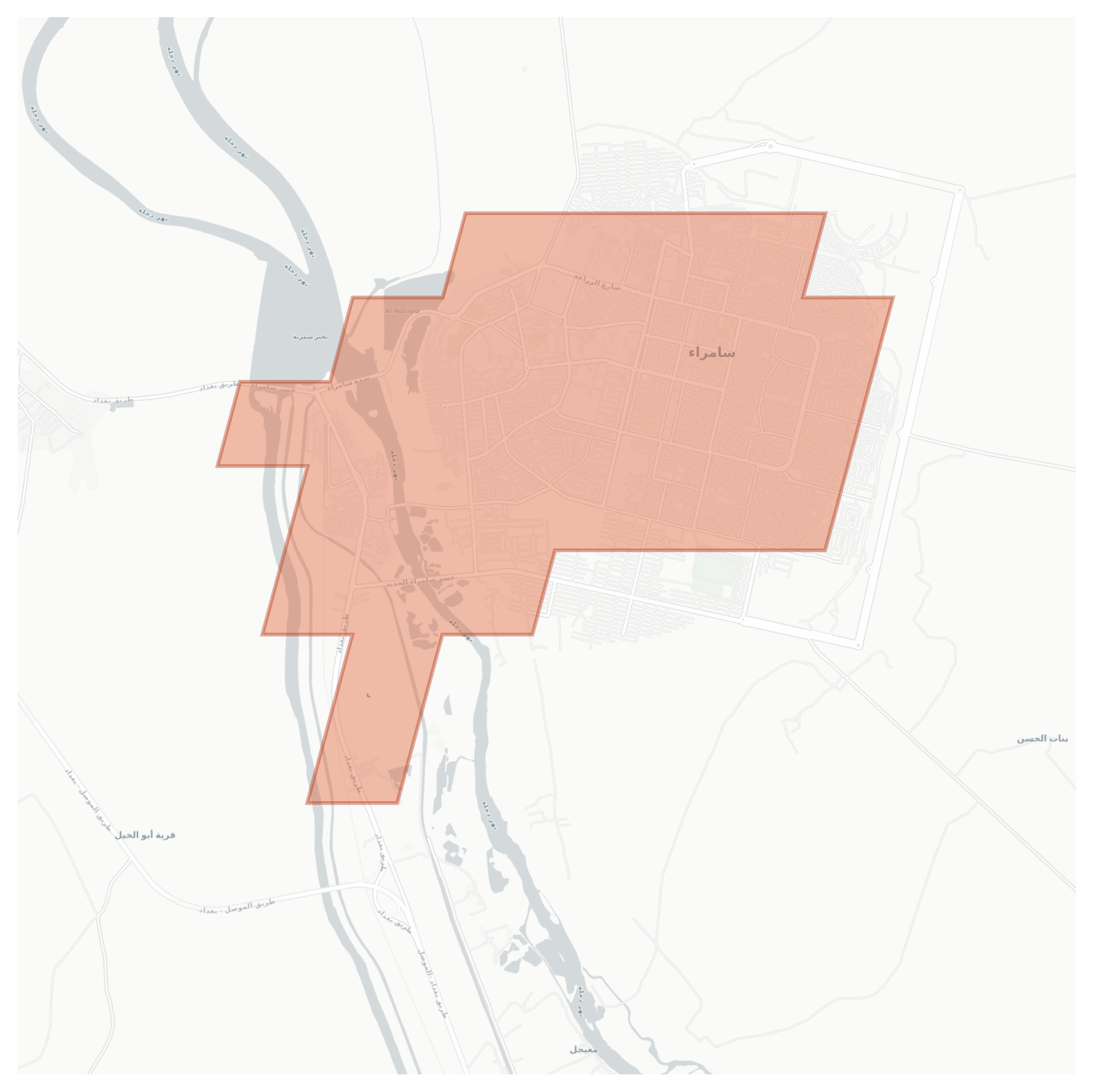 Samarra geographic map