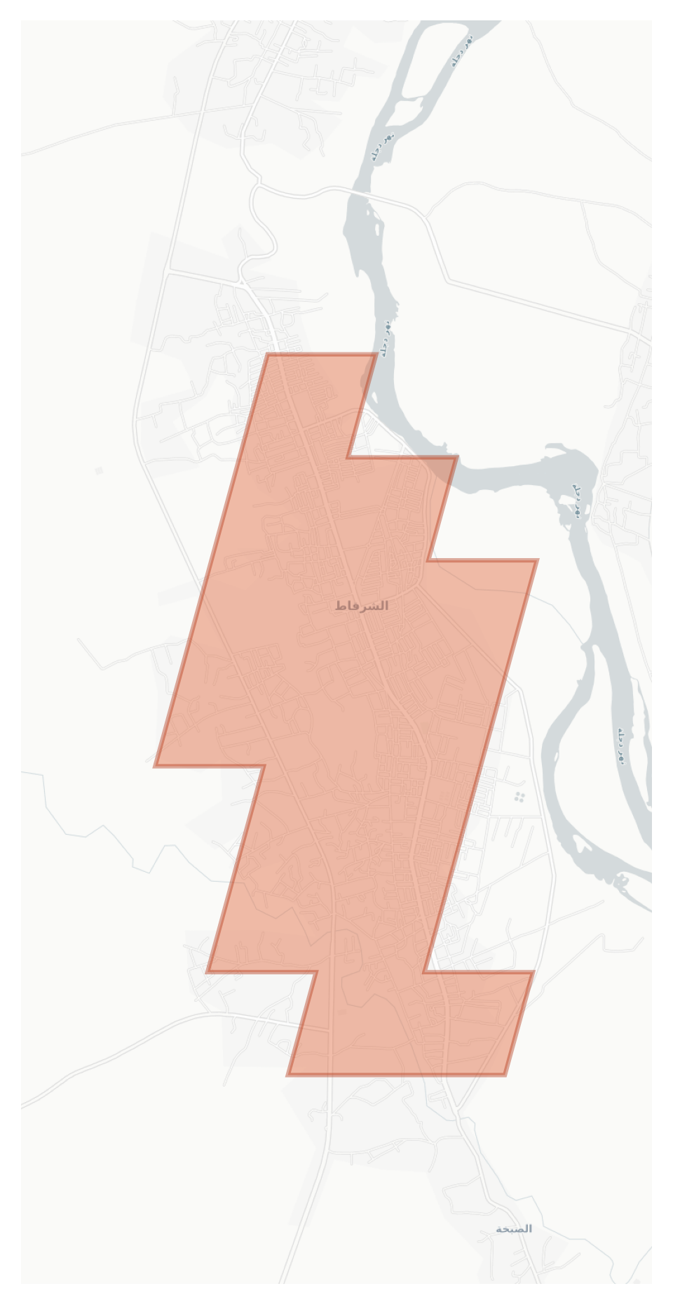 Sharqat geographic map