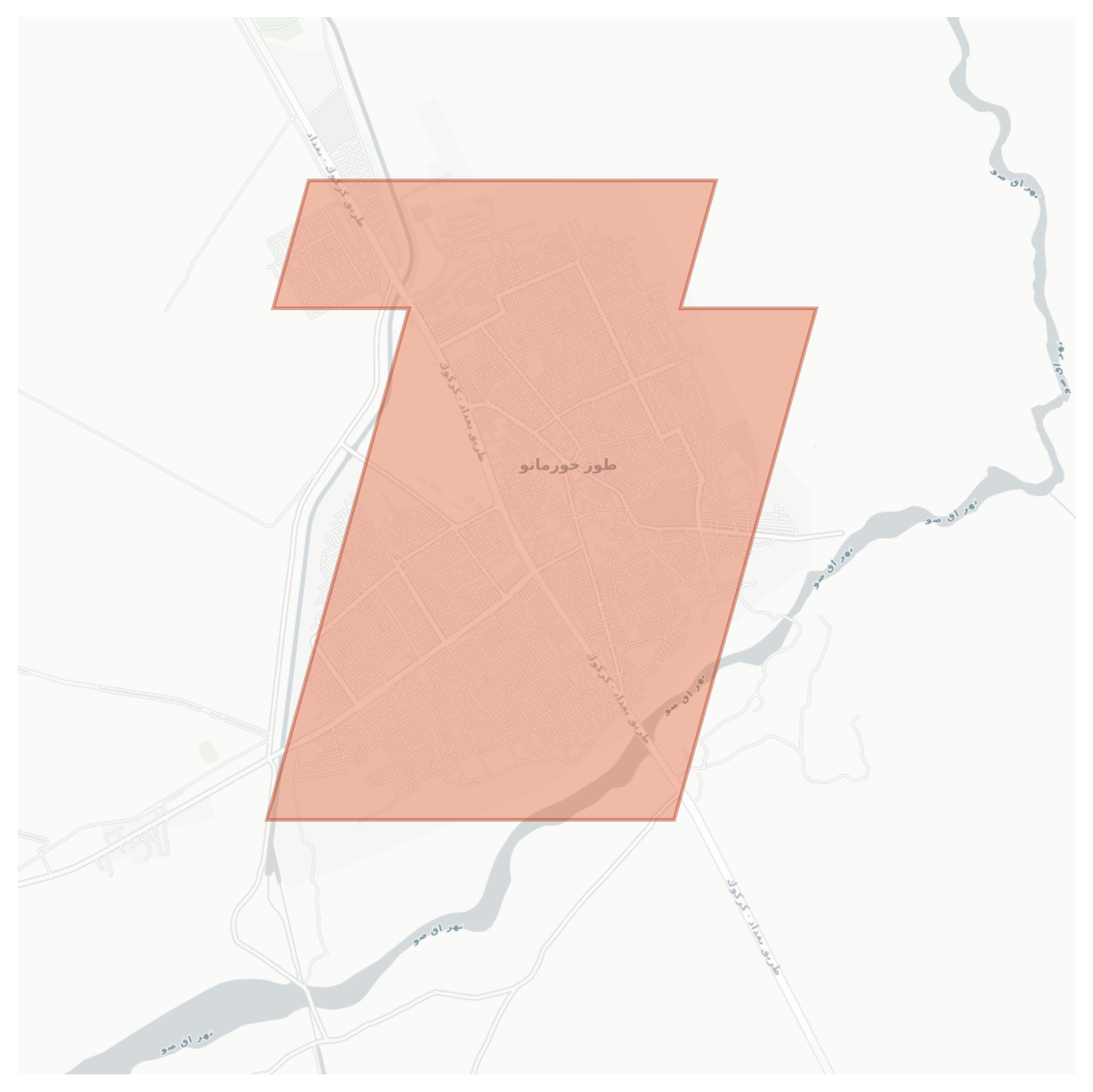 Tuz Khormato geographic map