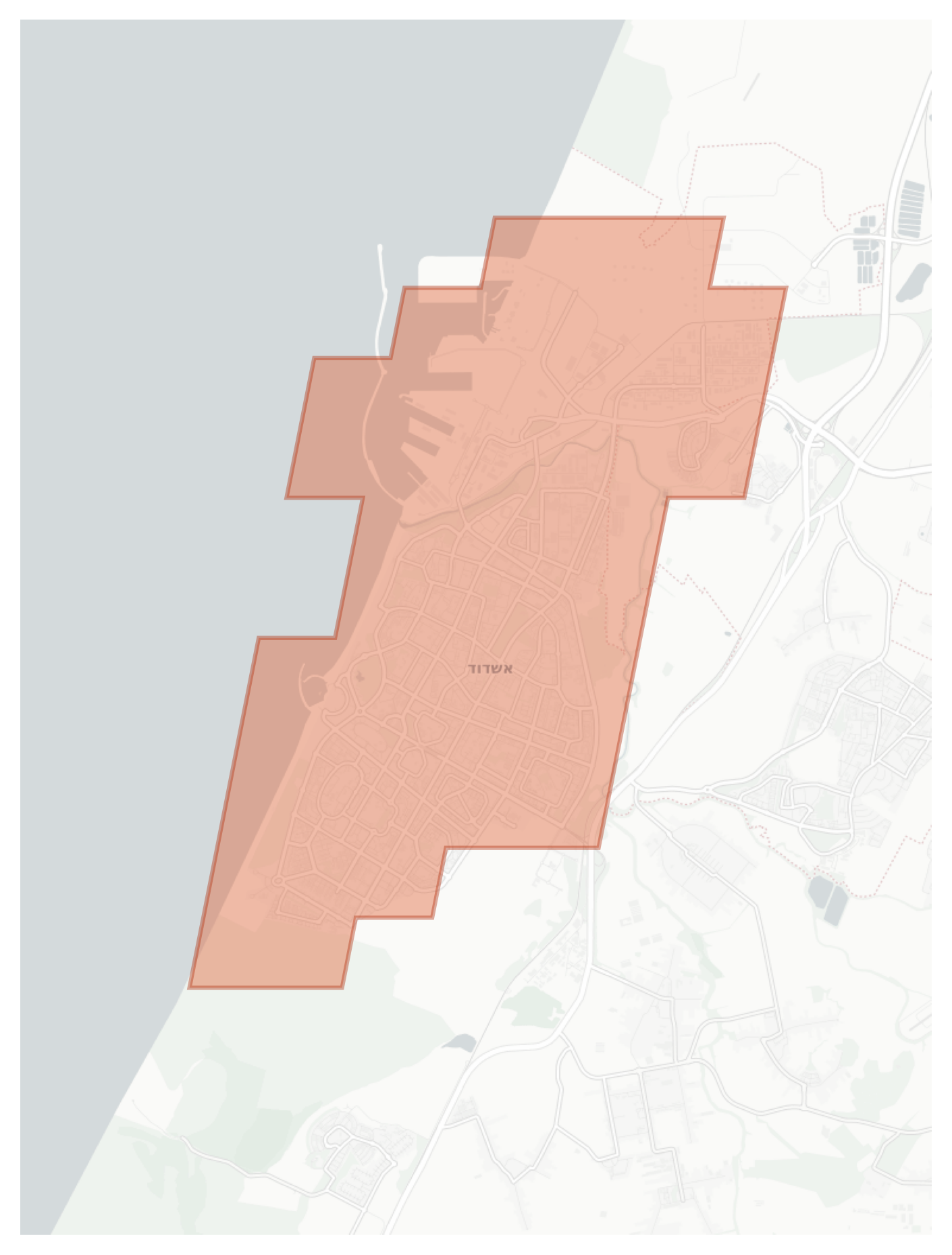 Ashdod geographic map