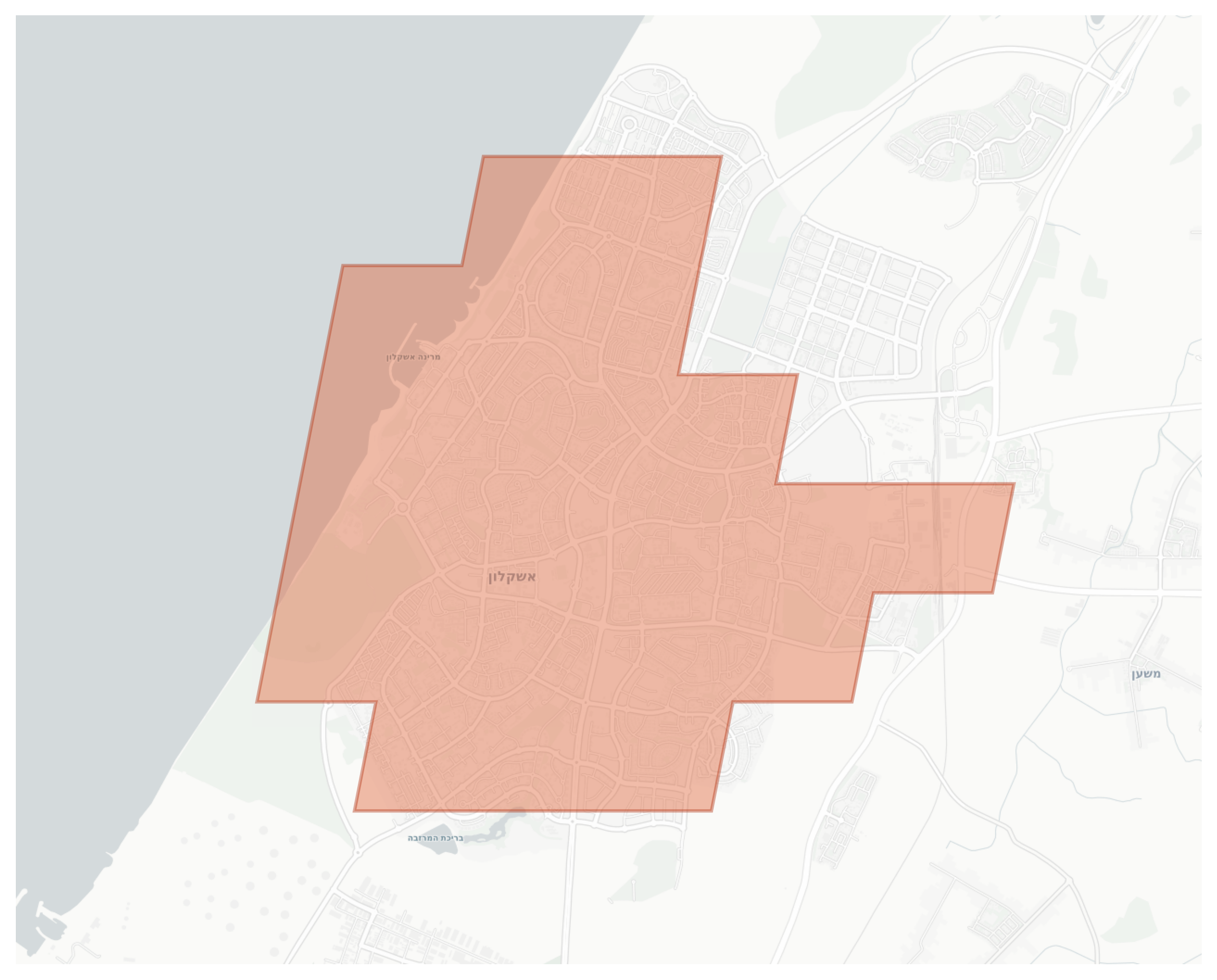 Ashkelon geographic map