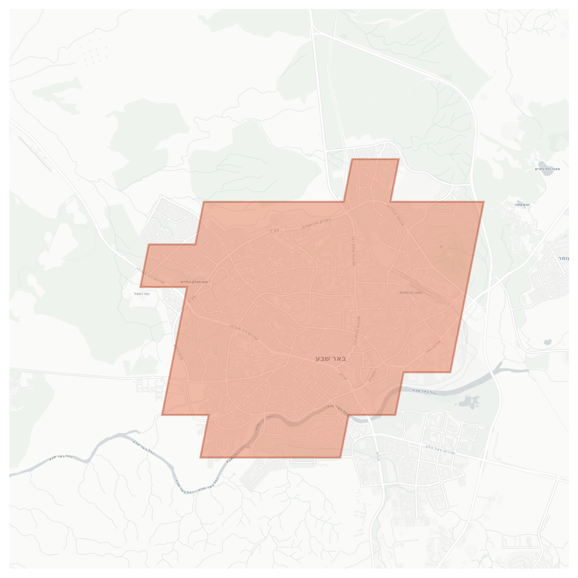 Beersheba geographic map