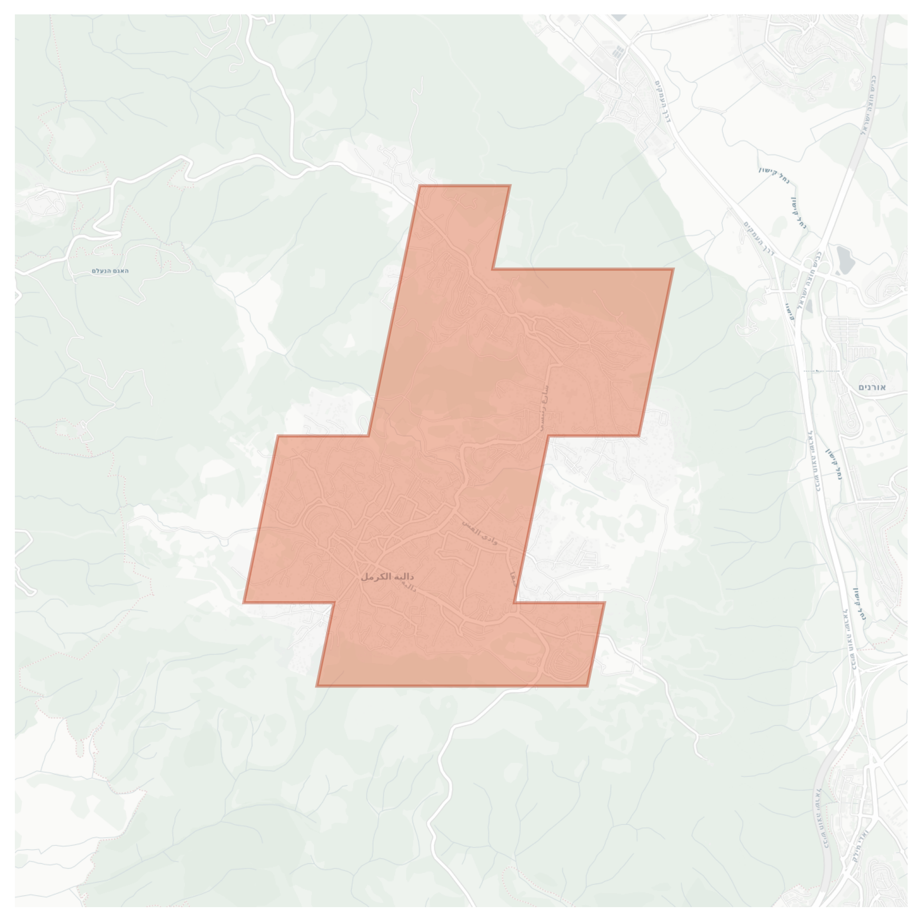 Daliyat al-Karmel geographic map
