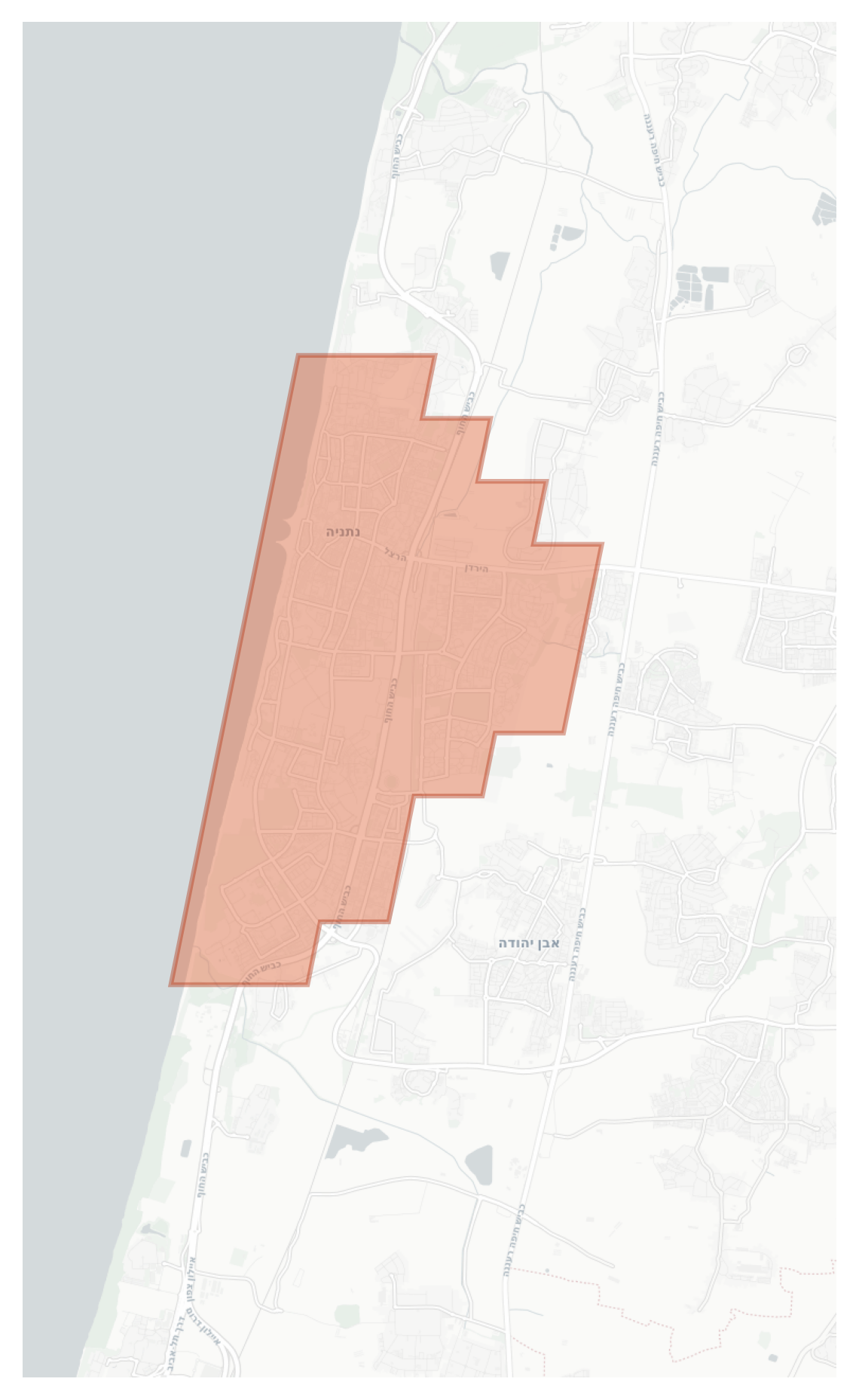 Netanya geographic map