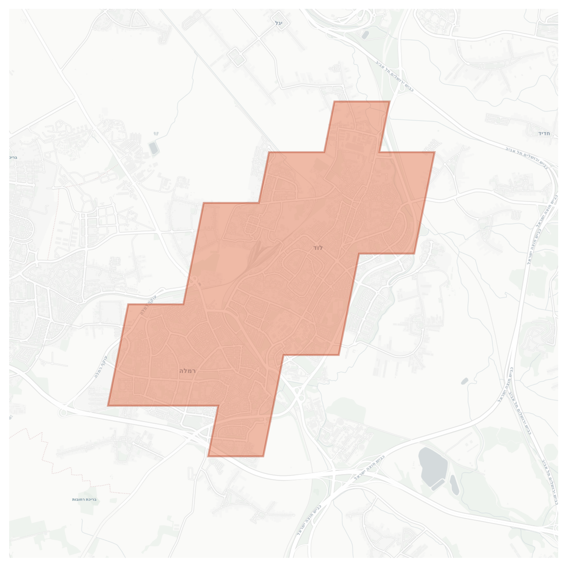 Ramla geographic map
