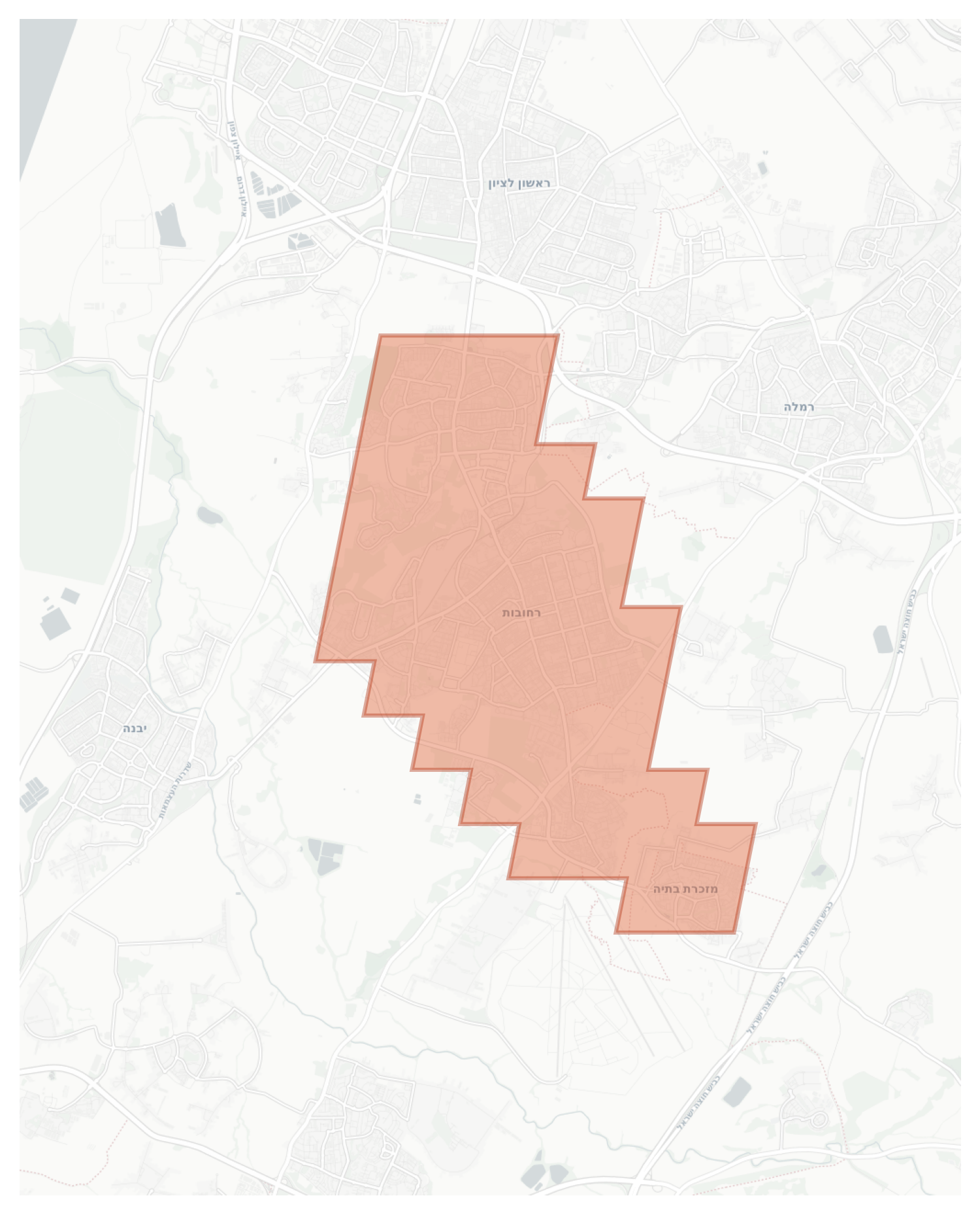 Rehovot geographic map