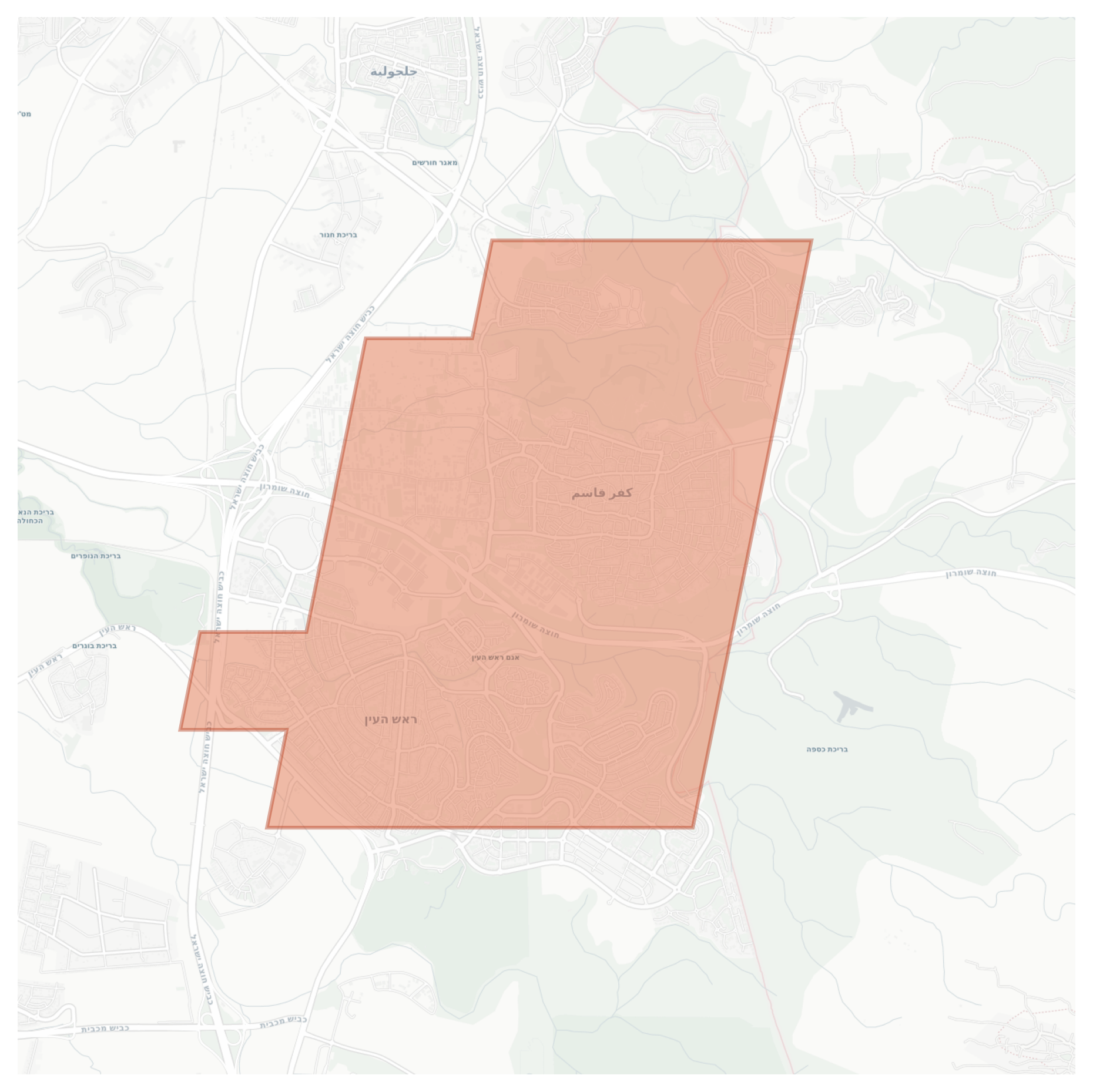 Rosh HaAyin geographic map