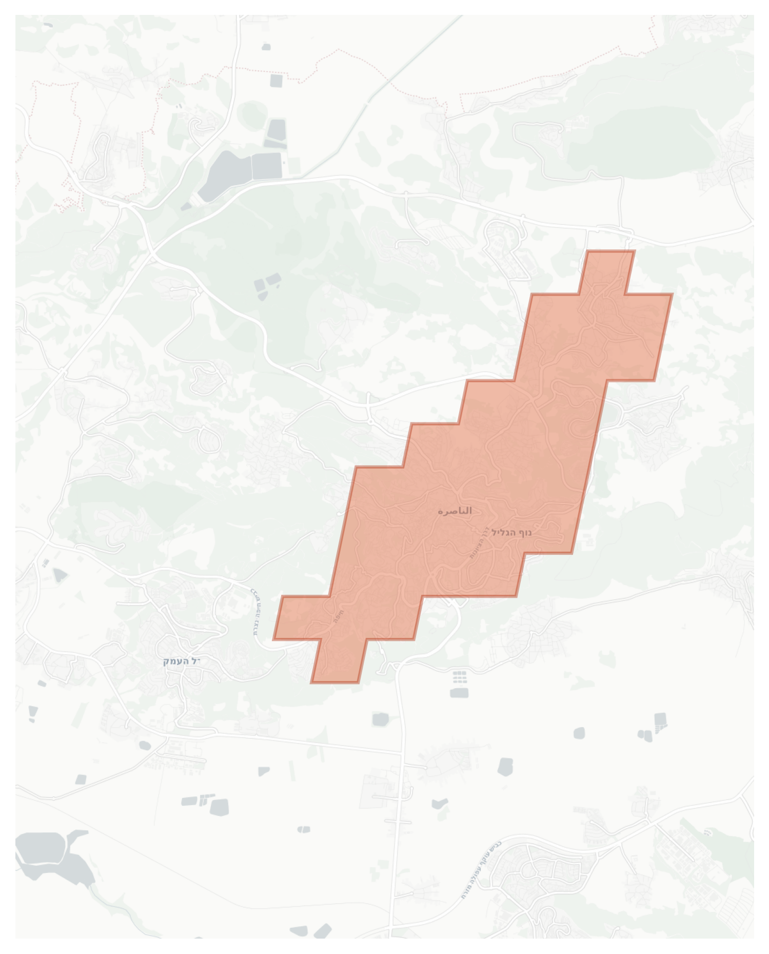 Nazareth geographic map