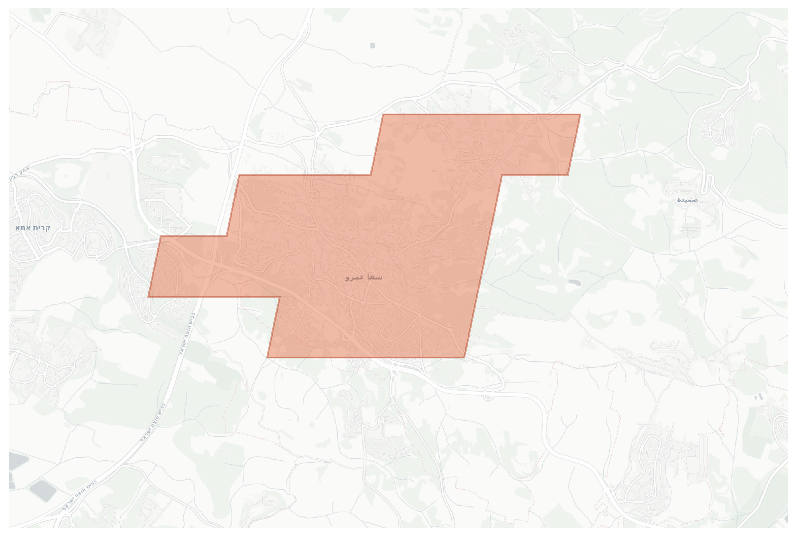 Shefaram geographic map