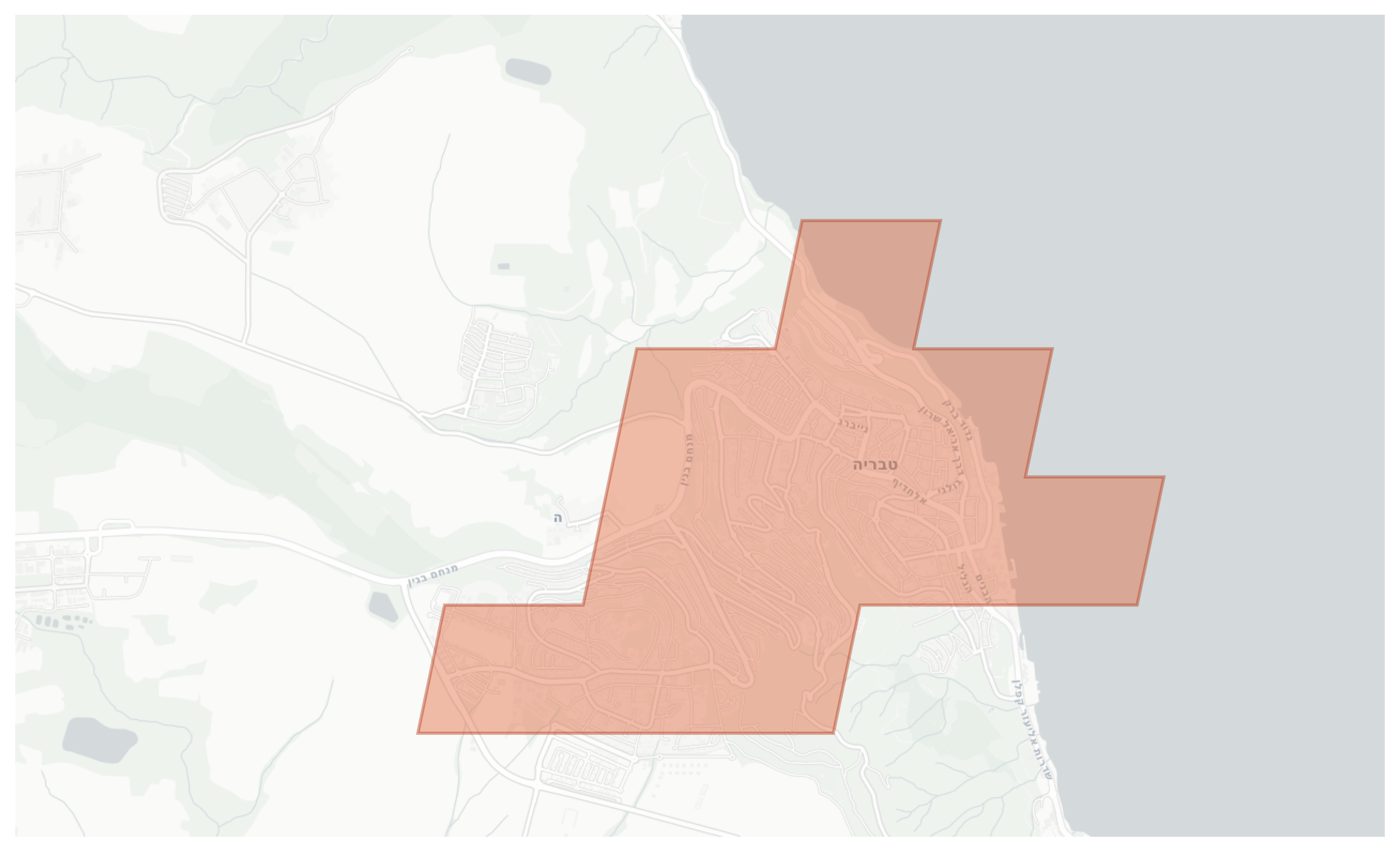 Tiberias geographic map