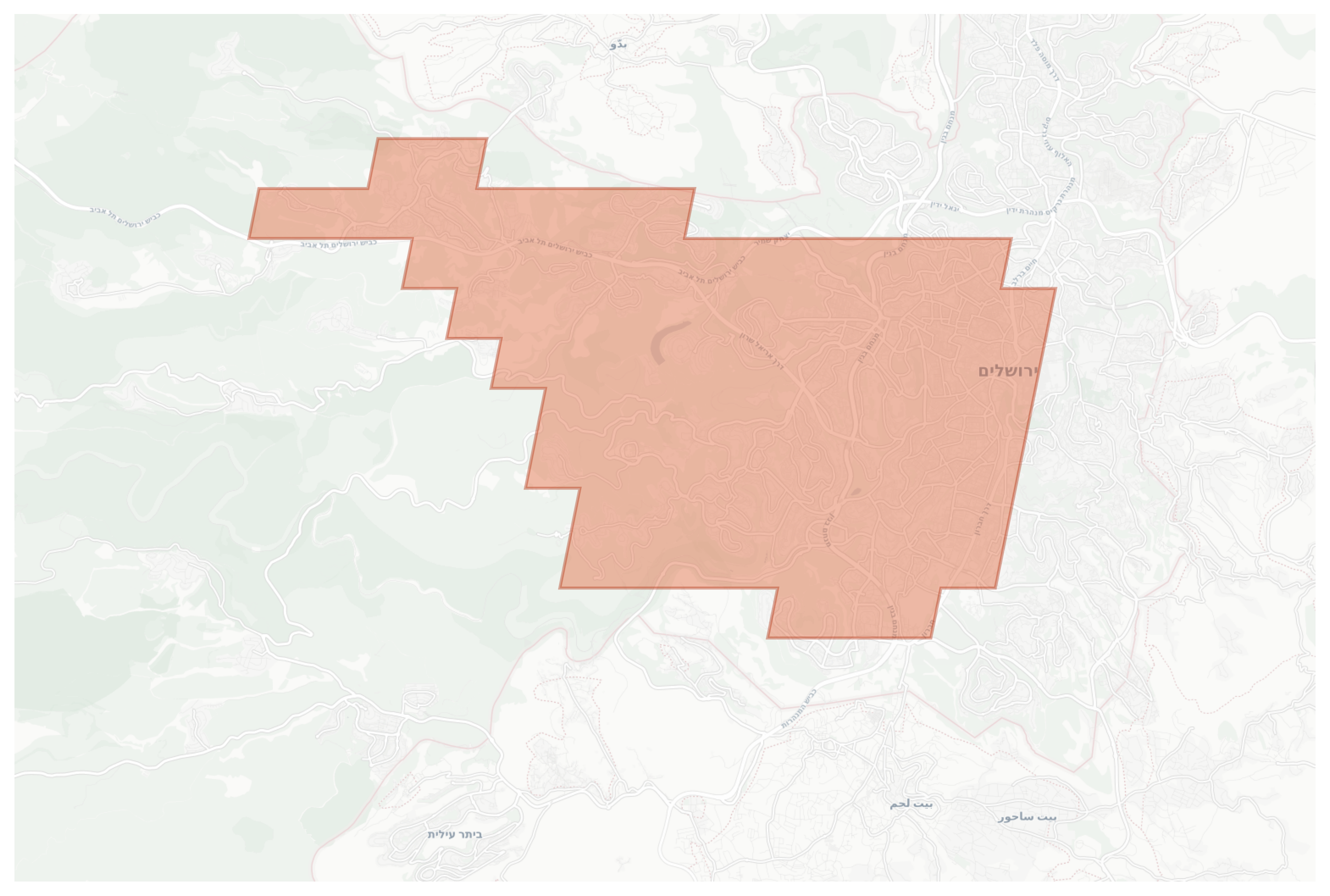 Jerusalem geographic map