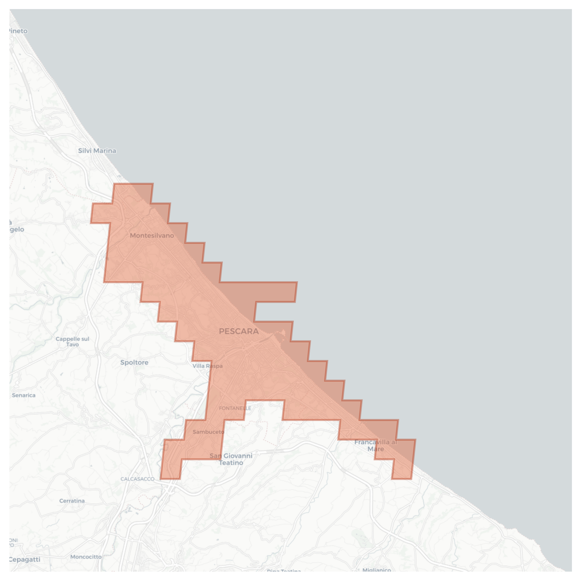 Pescara geographic map